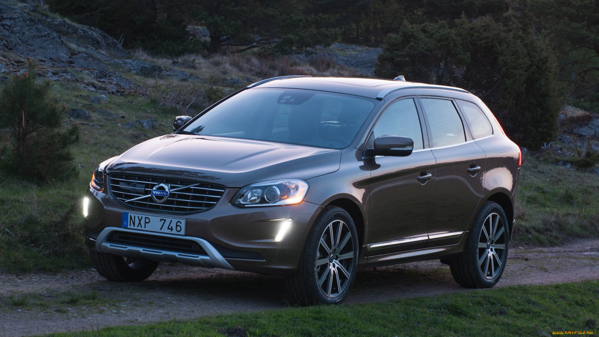 автомобили, volvo, xc60, d4, темный, 2013г