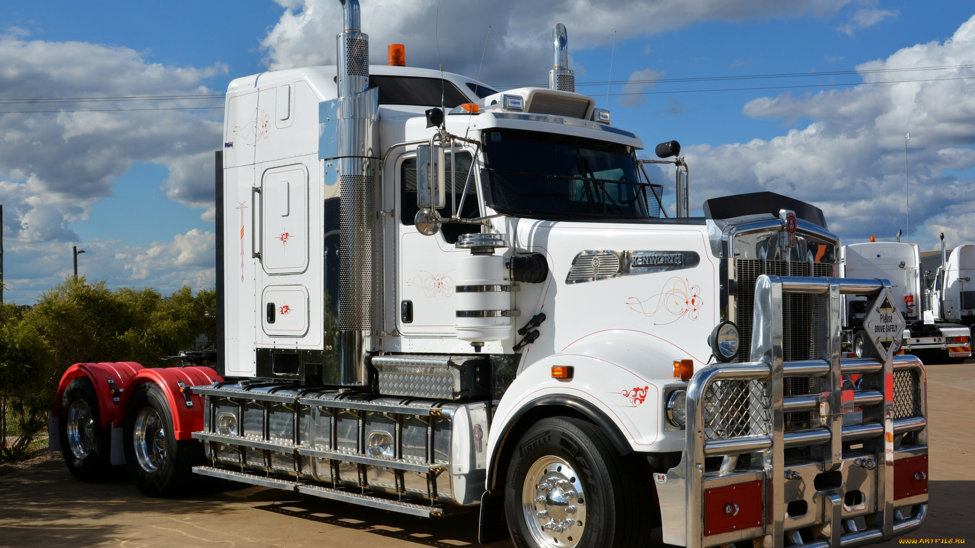 kenworth, автомобили, седельный, грузовик, тяжелый, тягач