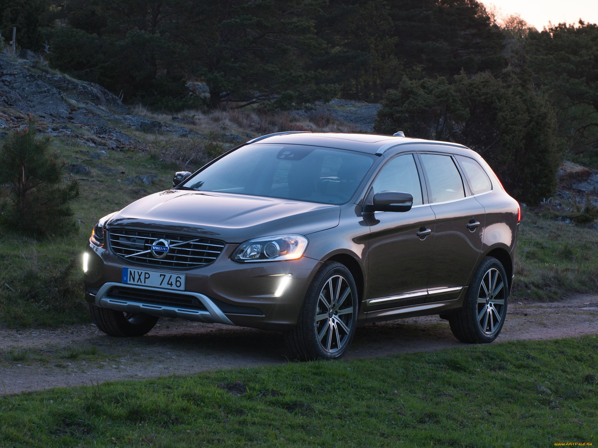 автомобили, volvo, xc60, d4, темный, 2013г