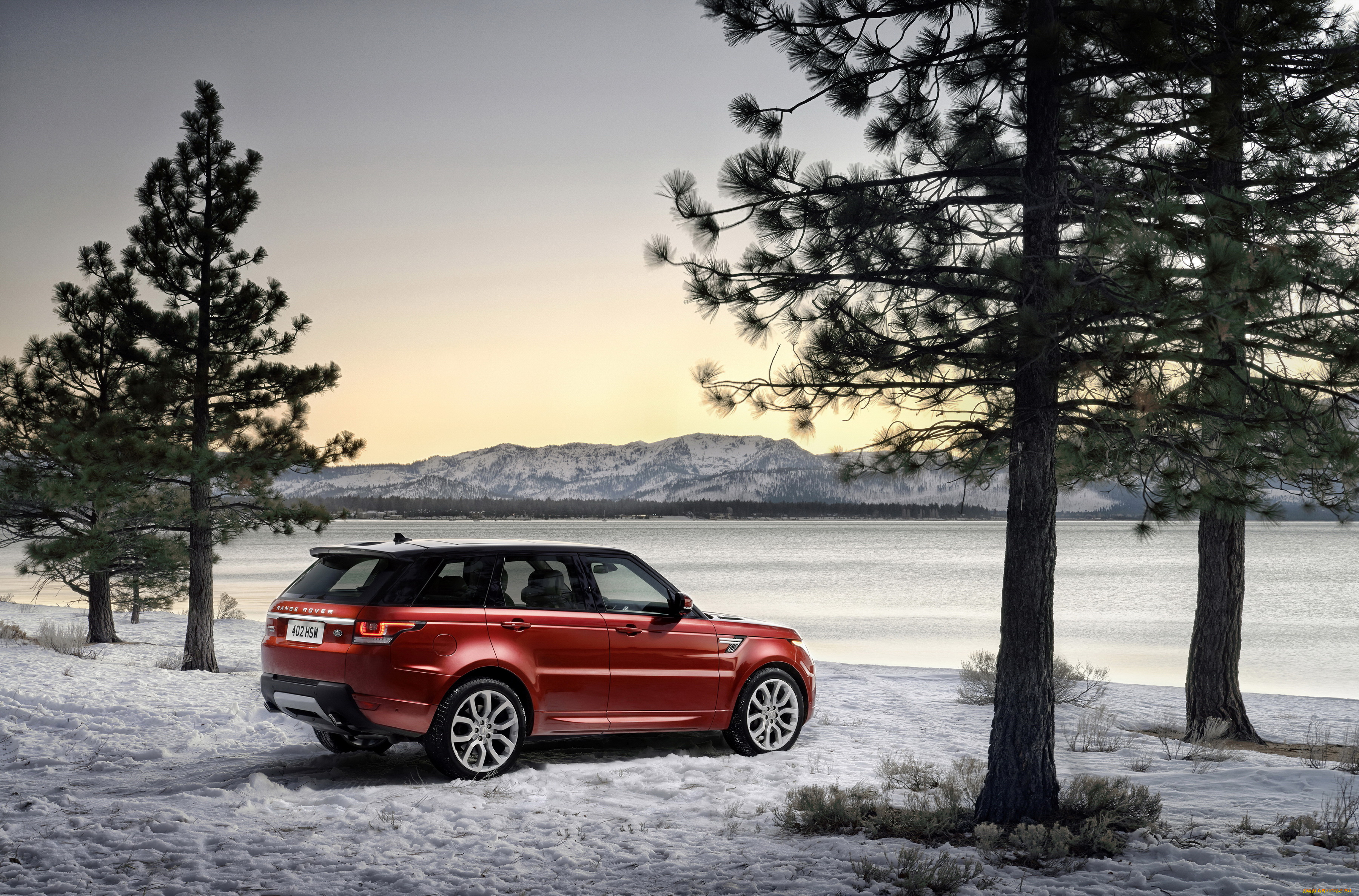 2014, land, rover, range, rover, sport, автомобили, range, rover, бордовый, range, rover, land, снег, зима, тюнинг