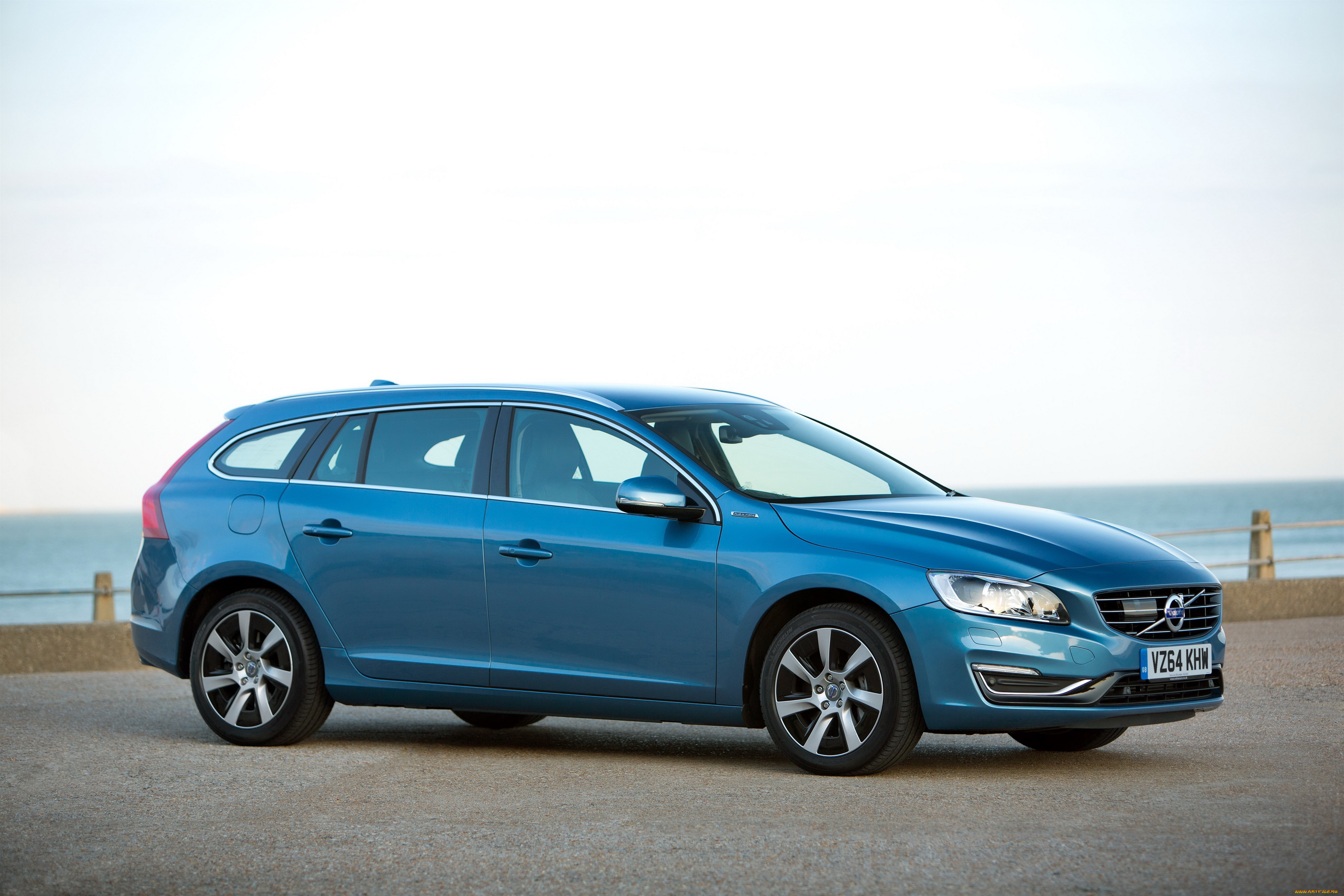 автомобили, volvo, v60, d6, hybrid, uk-spec, 2013г, синий, plug-in
