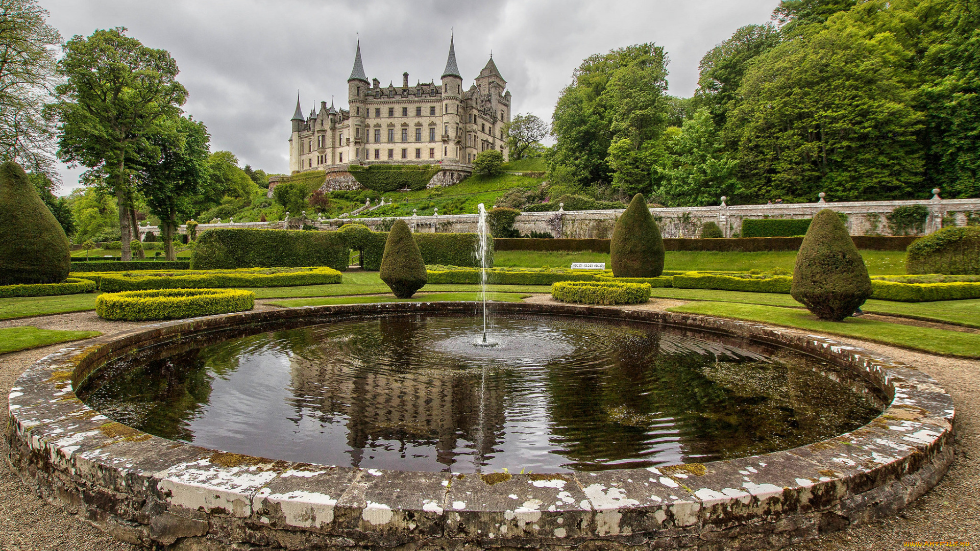 dunrobin, castle, , scotland, города, -, дворцы, , замки, , крепости, парк, замок