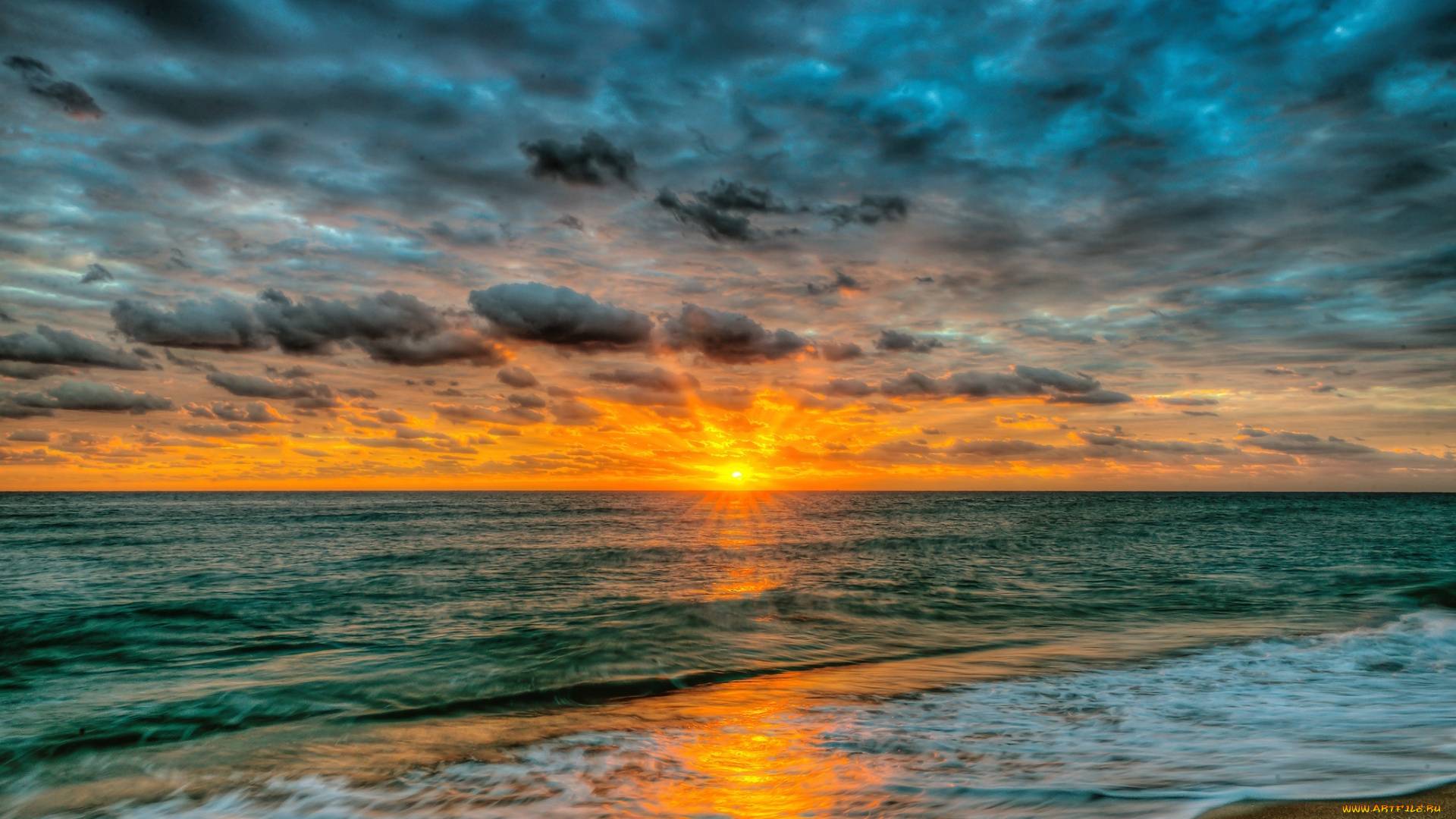 природа, восходы, закаты, море, вода, пейзаж, пляж, песок, облаках, небо, закат