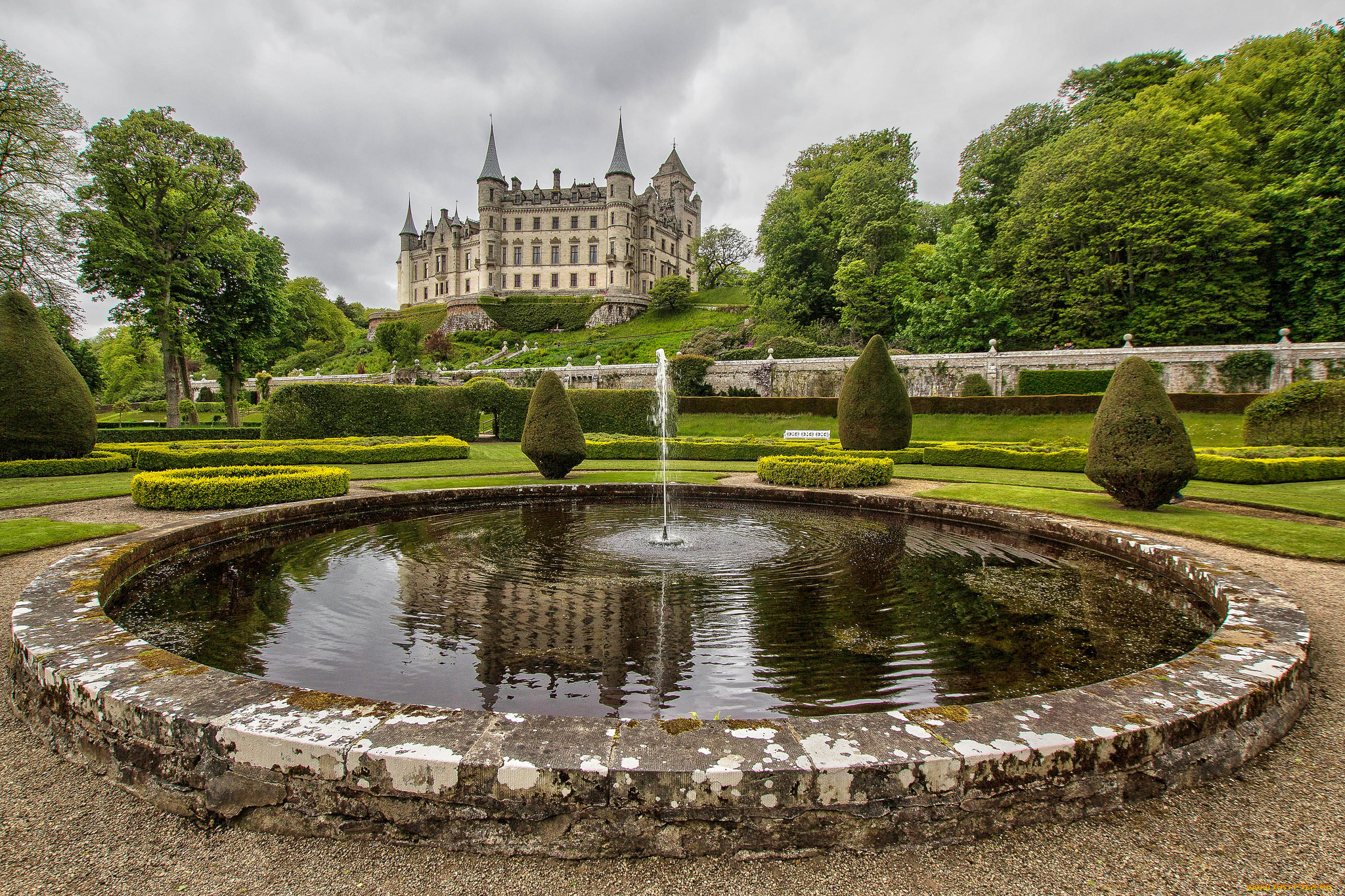 dunrobin, castle, , scotland, города, -, дворцы, , замки, , крепости, парк, замок