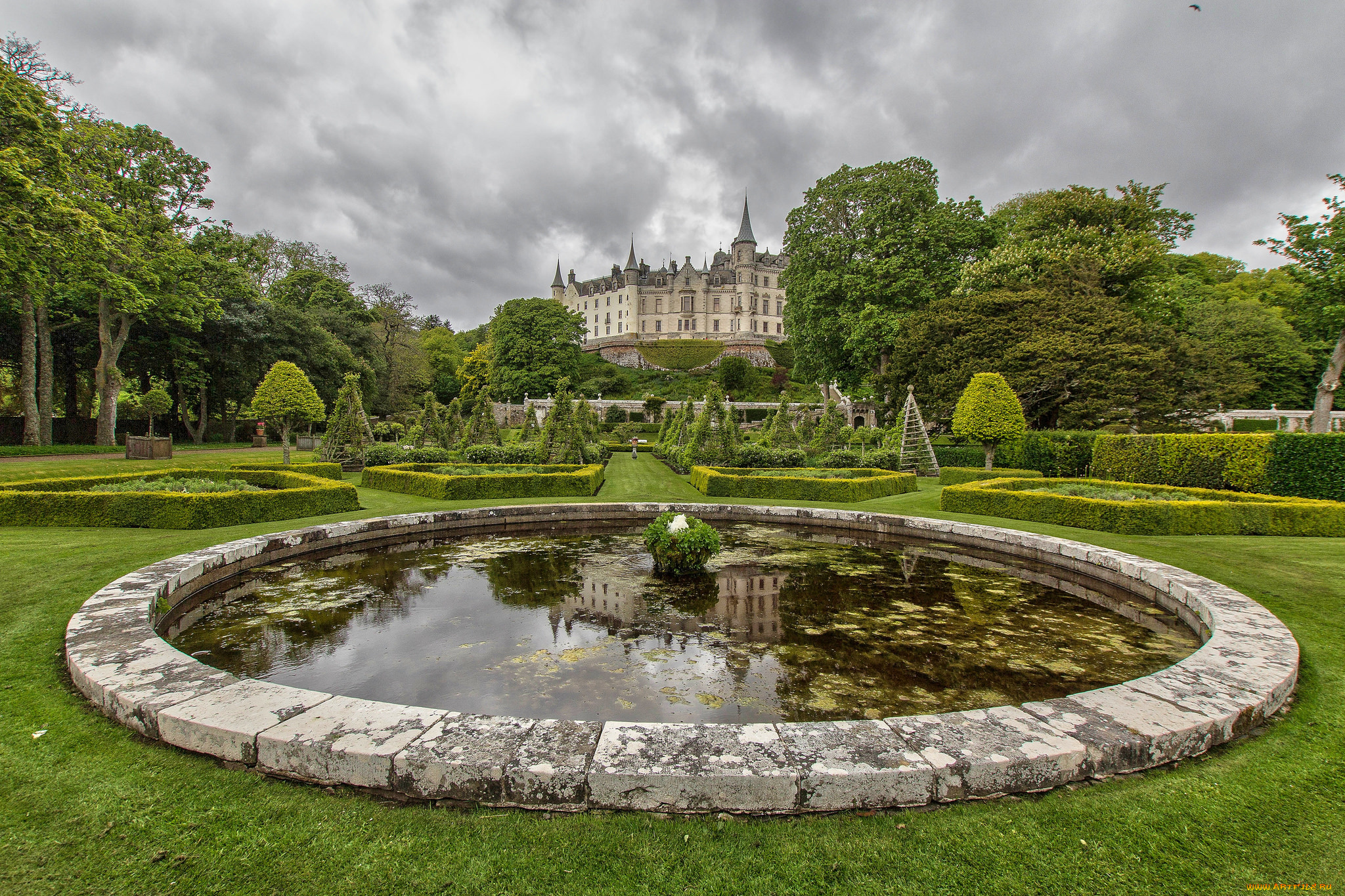 dunrobin, castle, , scotland, города, -, дворцы, , замки, , крепости, парк, замок