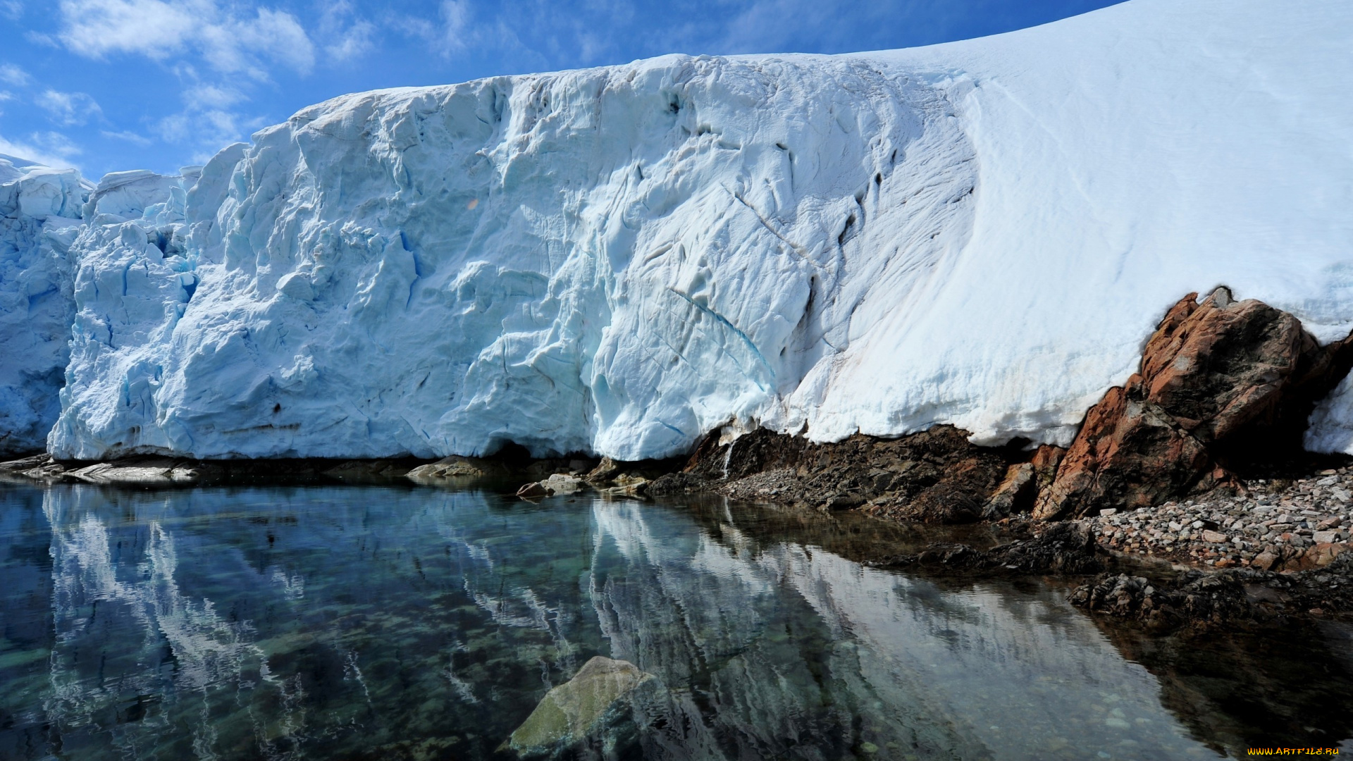природа, айсберги, и, ледники, лед