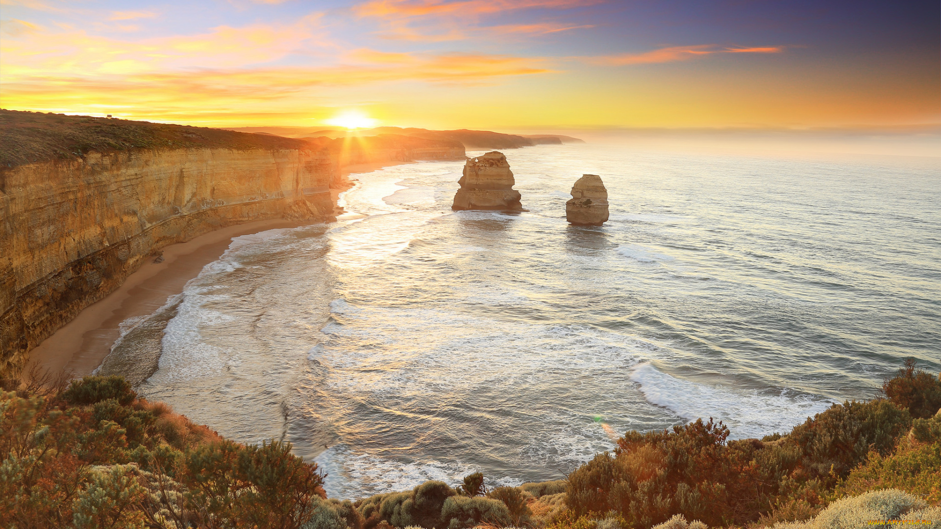 природа, побережье, море, берег