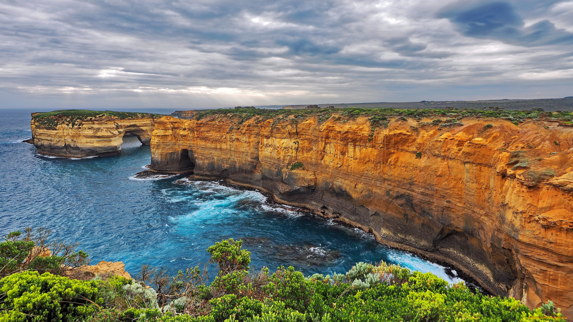 природа, побережье, море, берег