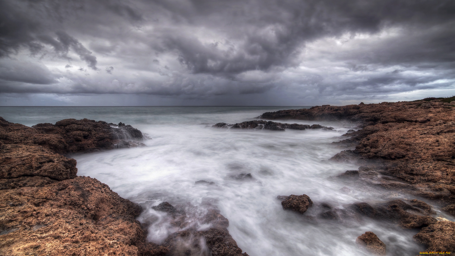 природа, побережье, море, берег