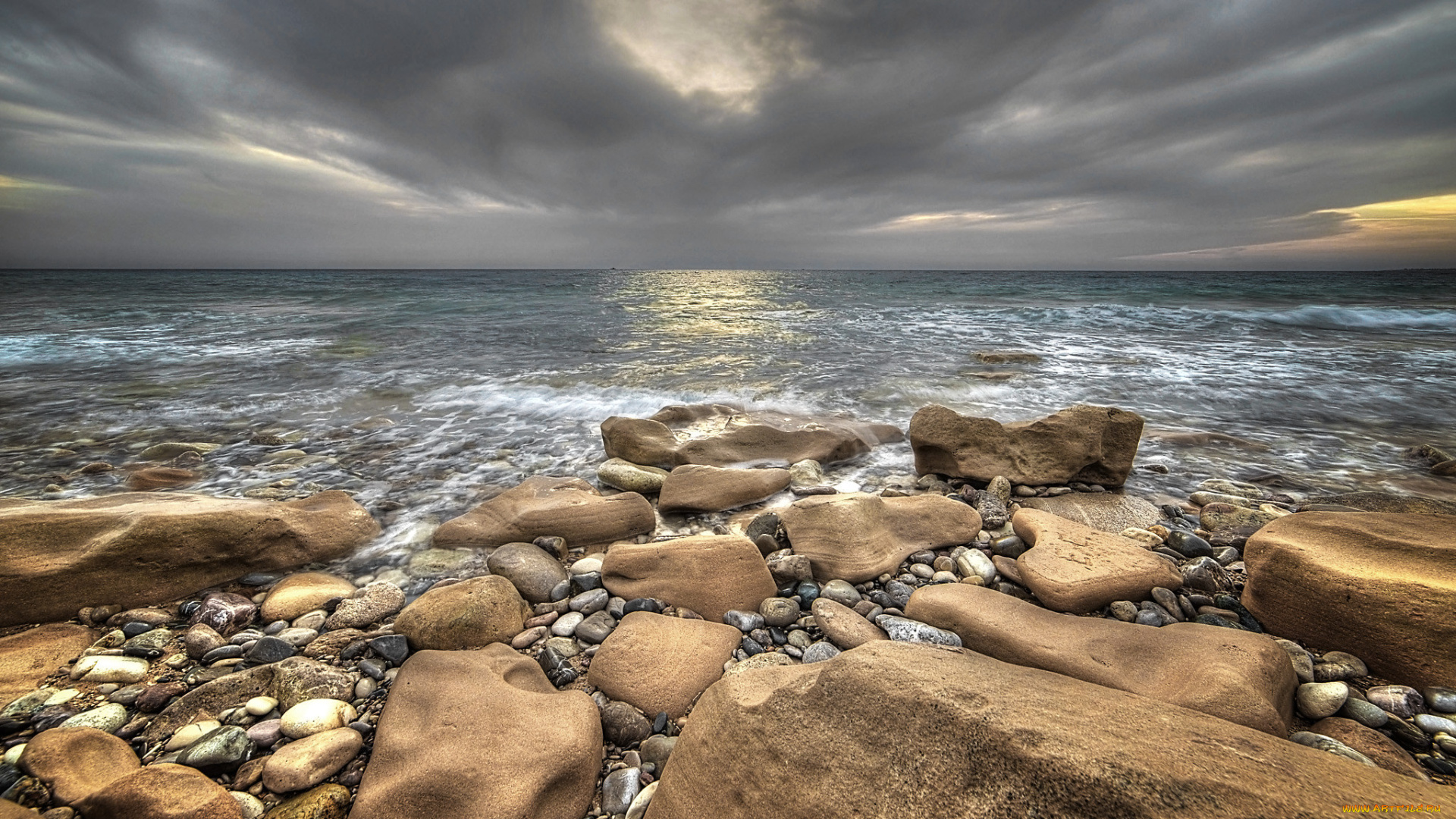 природа, побережье, море, берег