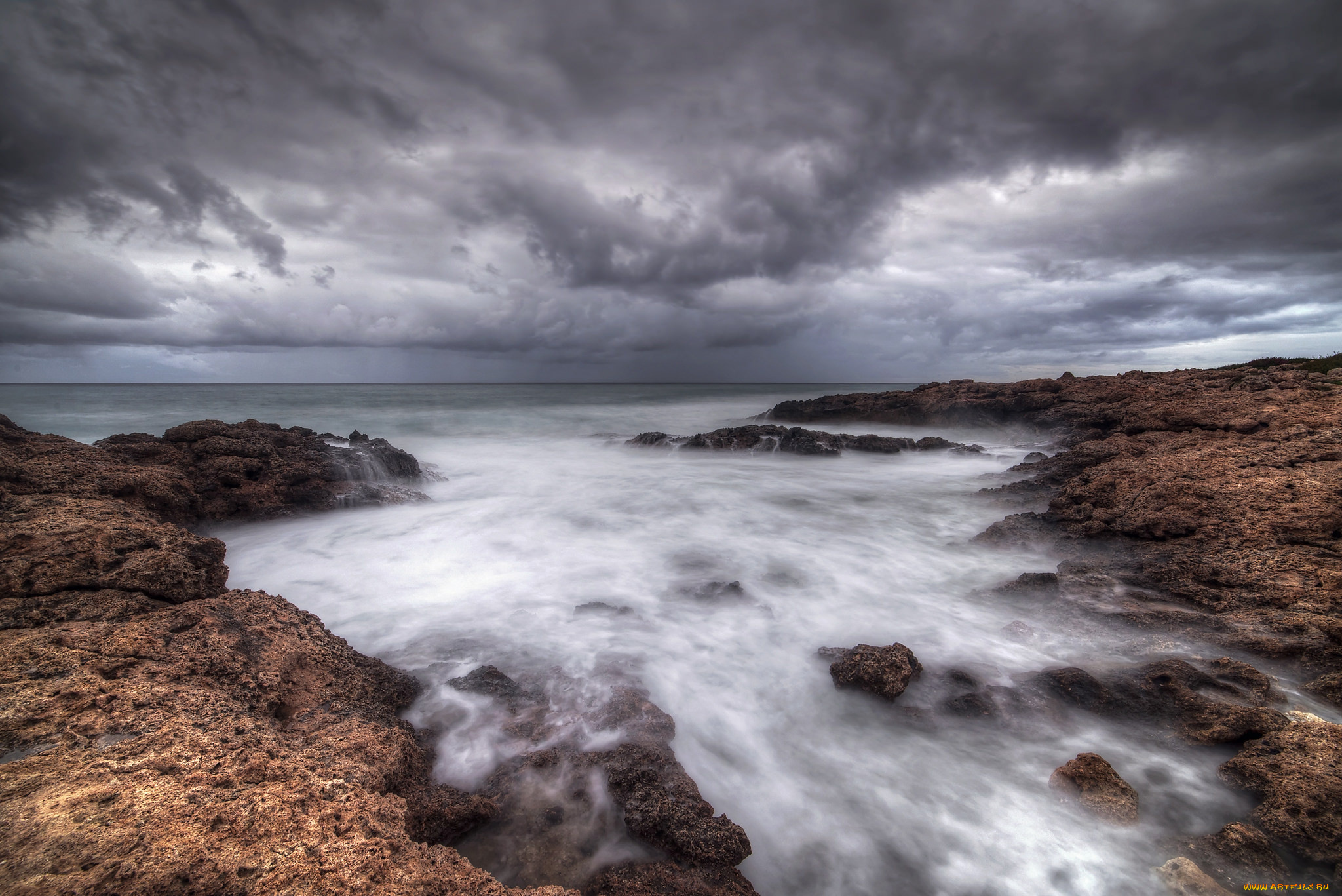 природа, побережье, море, берег