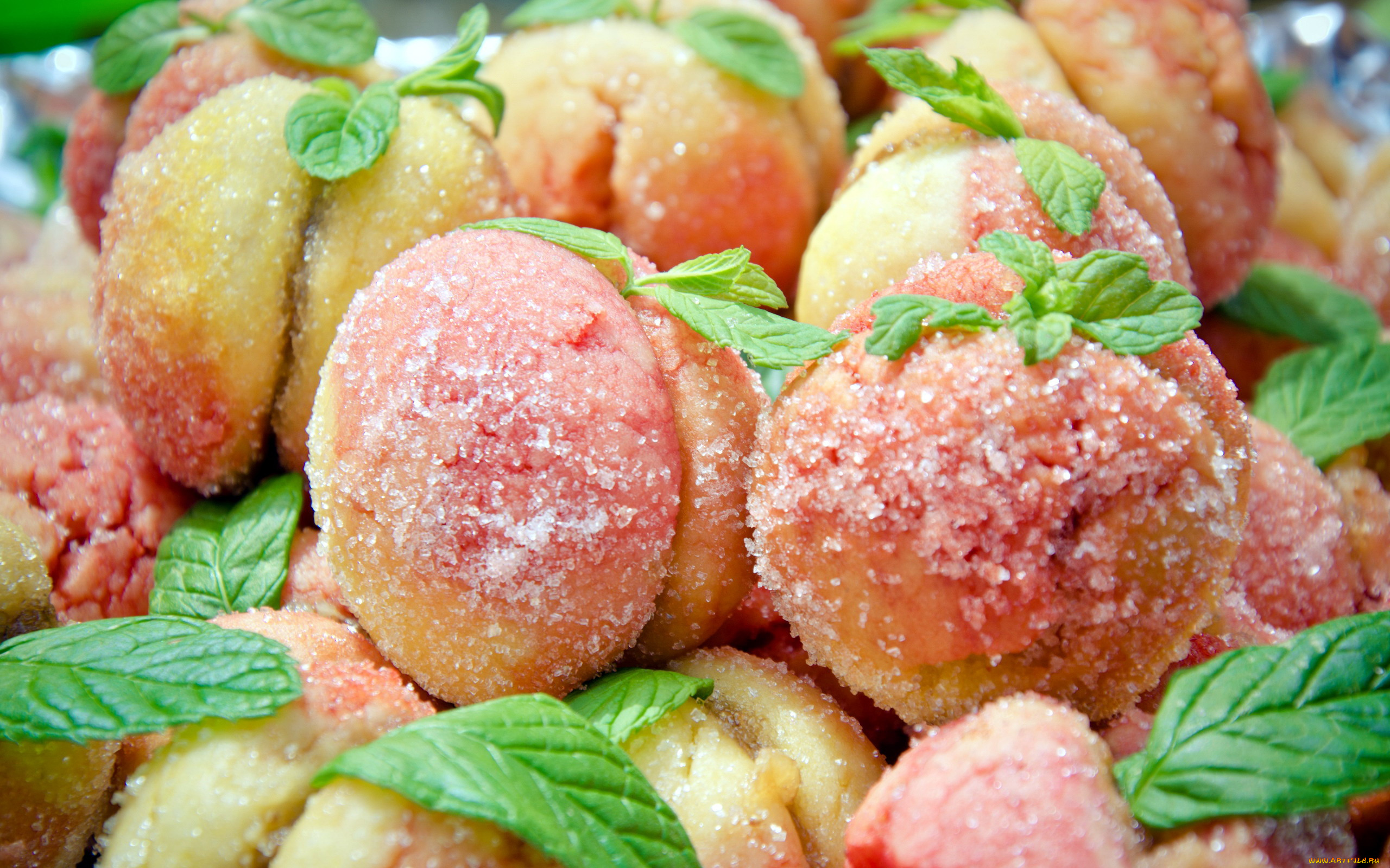 еда, пирожные, , кексы, , печенье, мята, печенье, персики, сахар