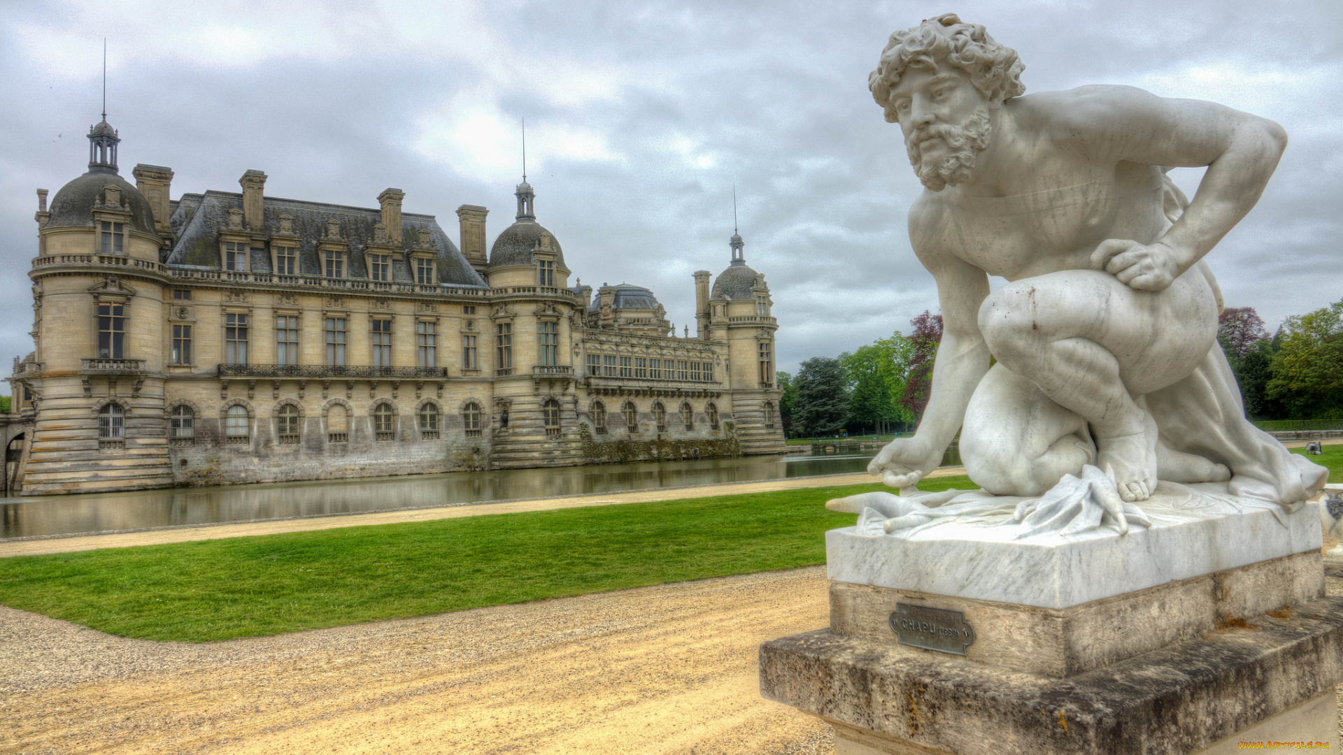 chantilly, pose, города, замки, франции, замок