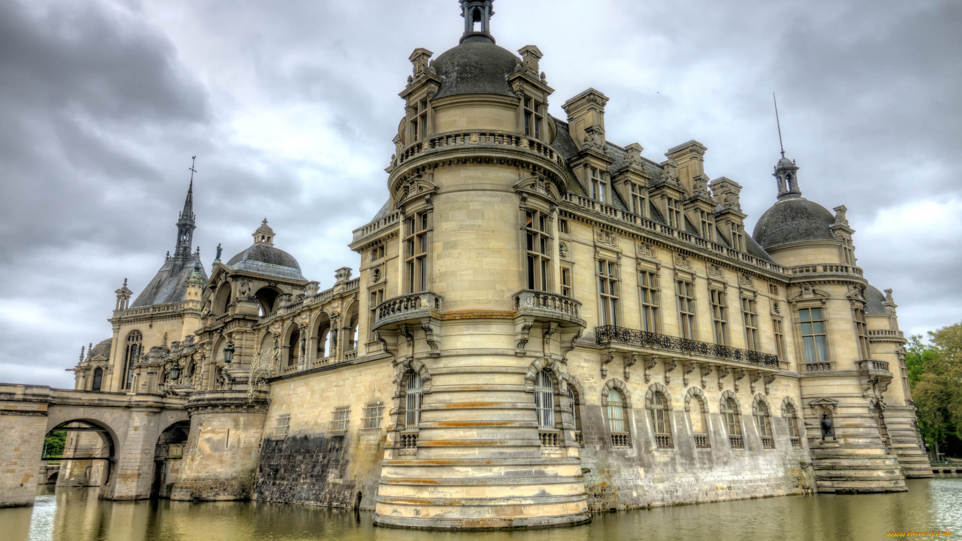 chateau, de, chantilly, города, замки, франции, замок