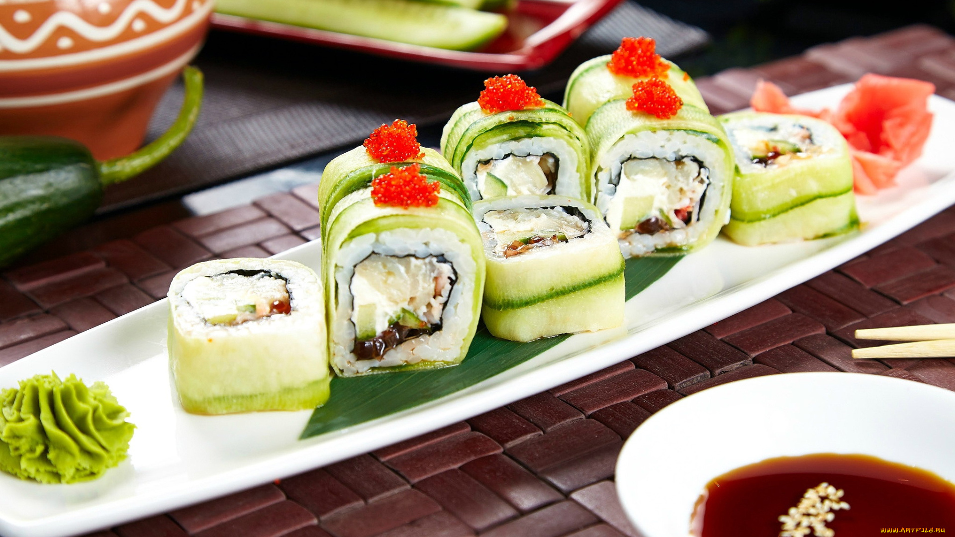 еда, рыба, , морепродукты, , суши, , роллы, роллы, суши, кухня, японская, имбирь, икра