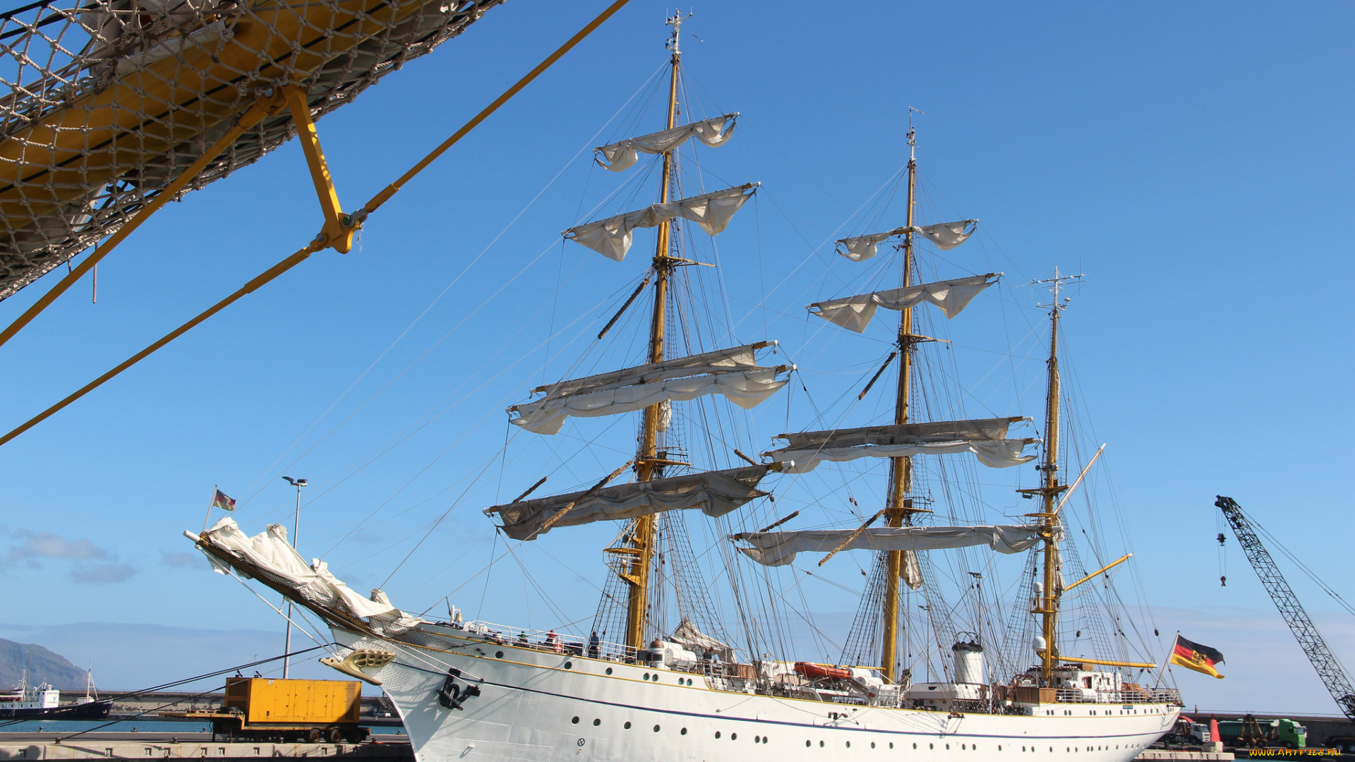 корабли, парусники, паруса, мачты