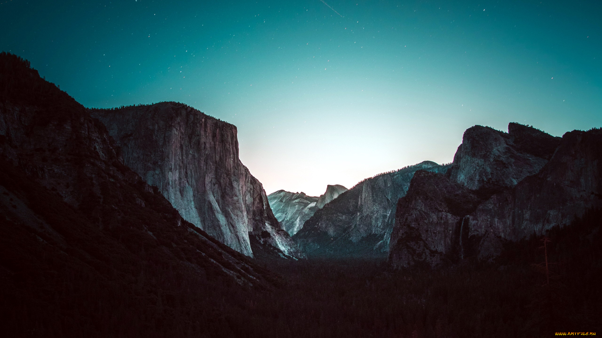 природа, горы, ночь