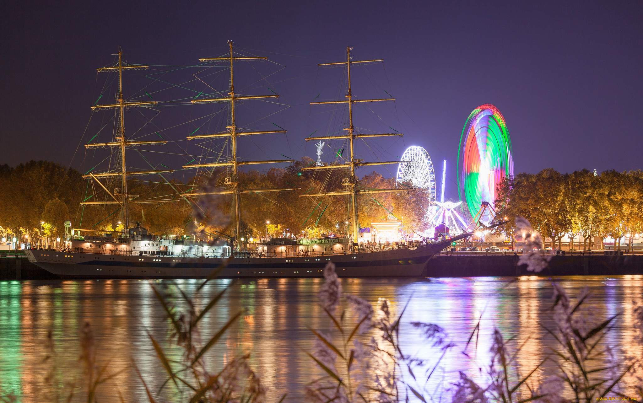 корабли, парусники, паруса, мачты