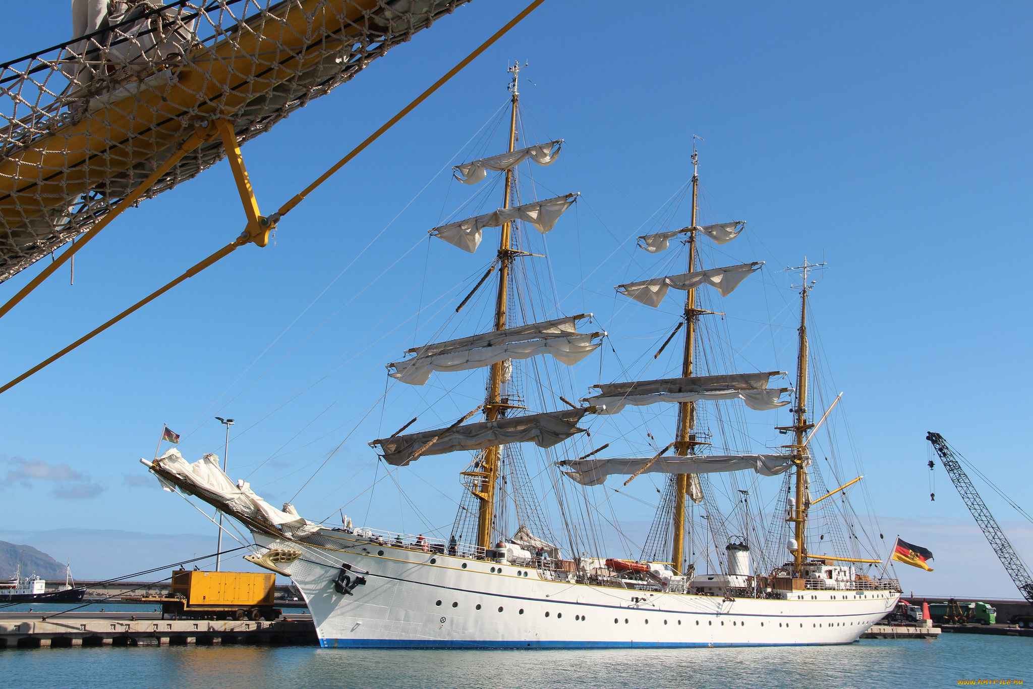 корабли, парусники, паруса, мачты