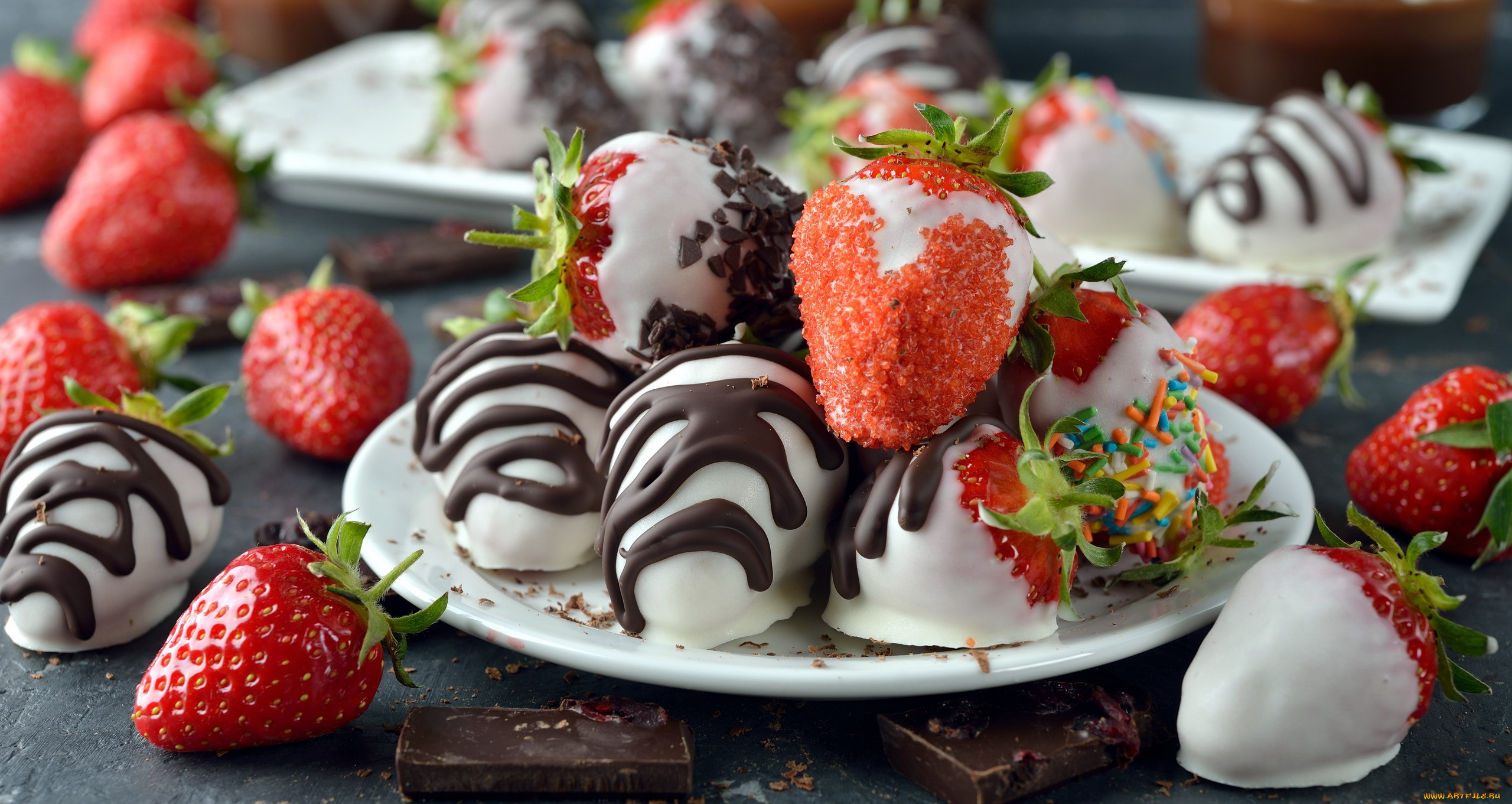 еда, клубника, , земляника, десерт, шоколад, лакомство, ягоды