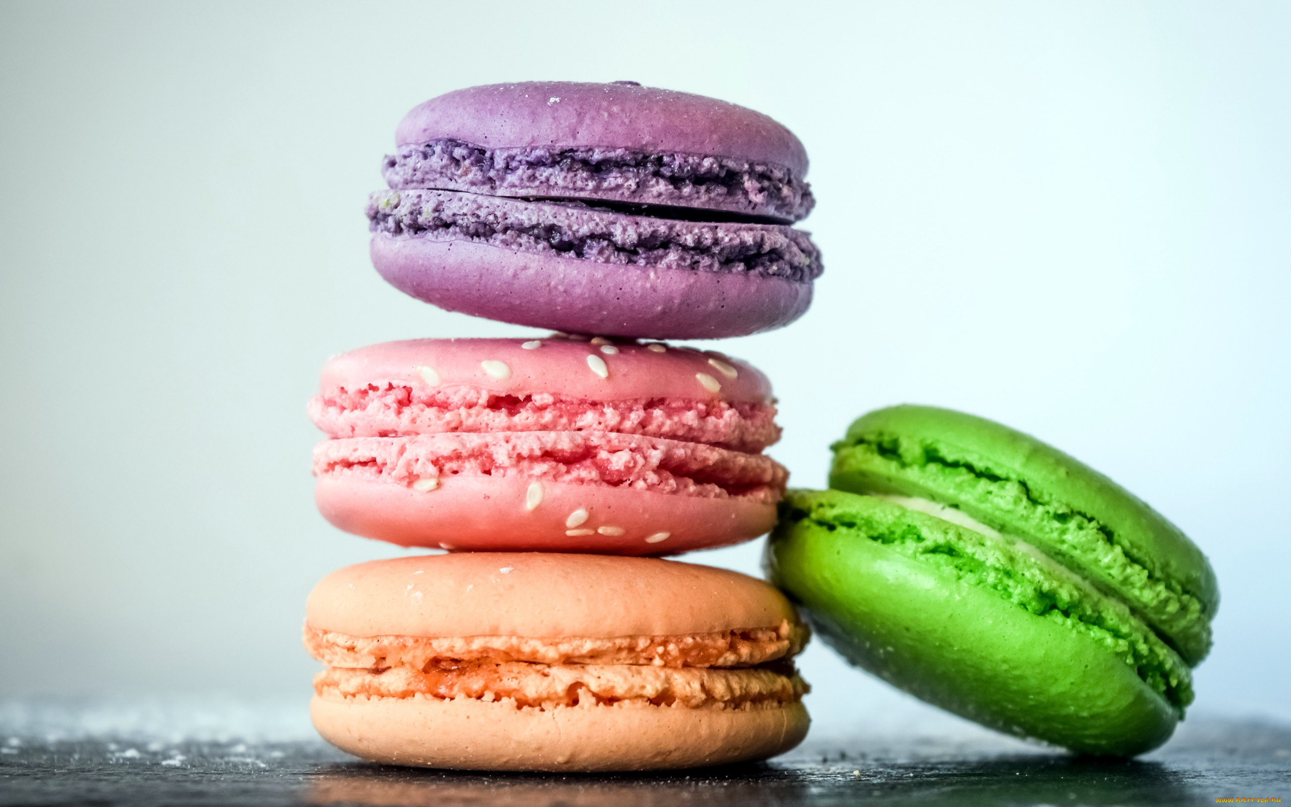 еда, макаруны, ассорти, печенье, лакомство