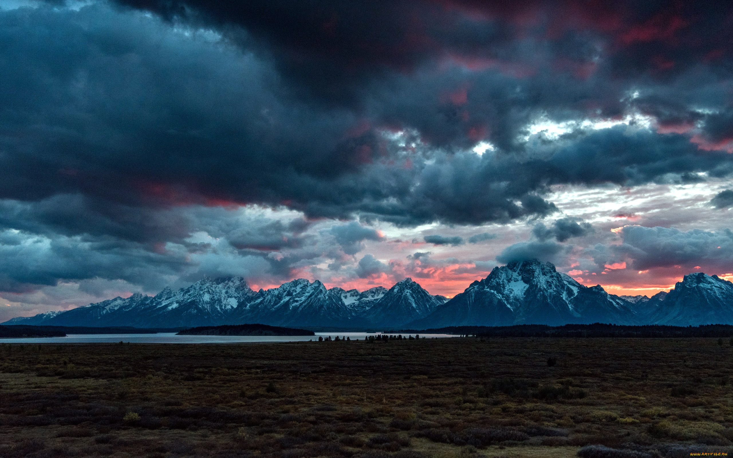 природа, горы, тучи