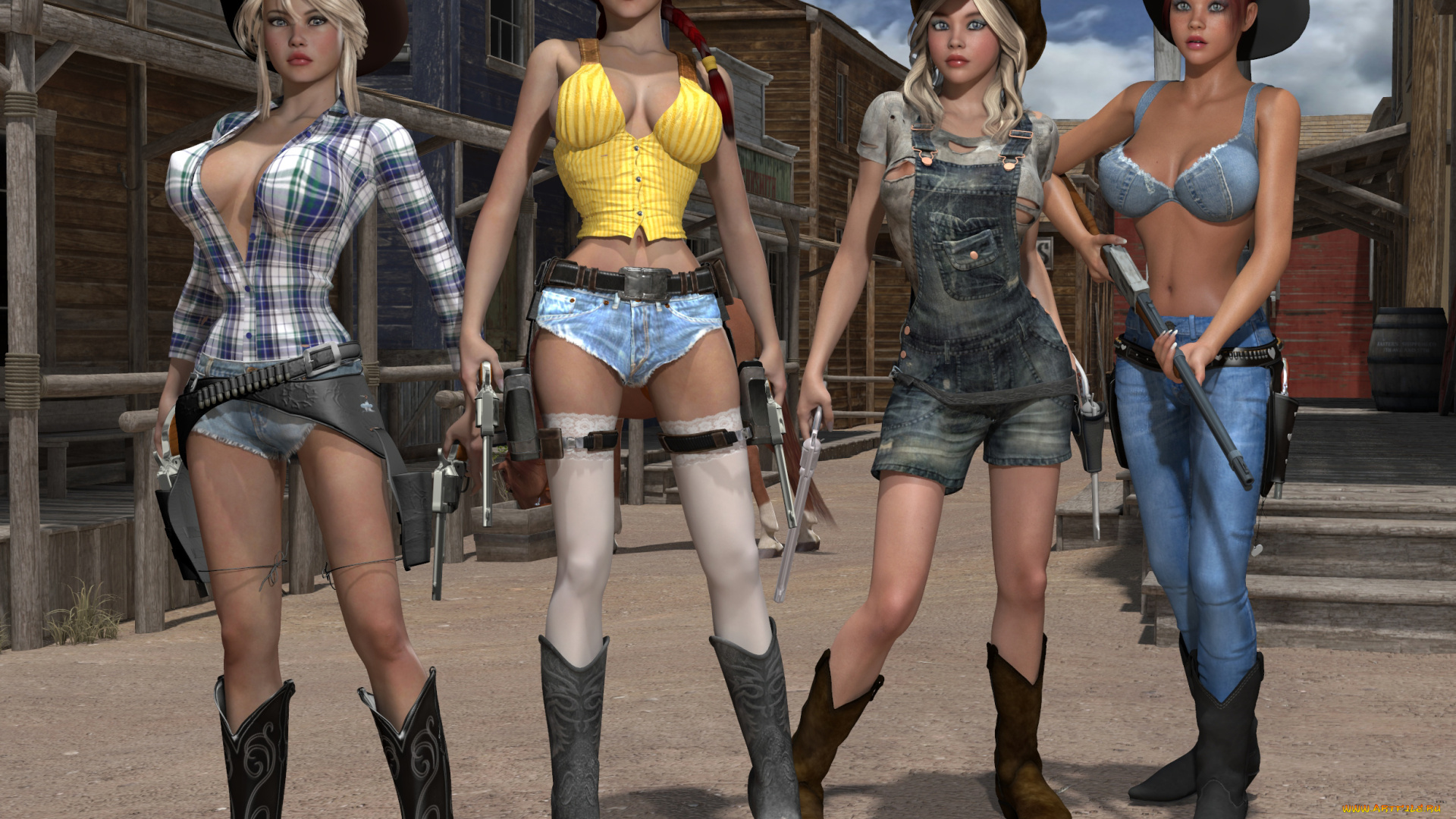 3д, графика, фантазия, , fantasy, взгляд, девушки, фон