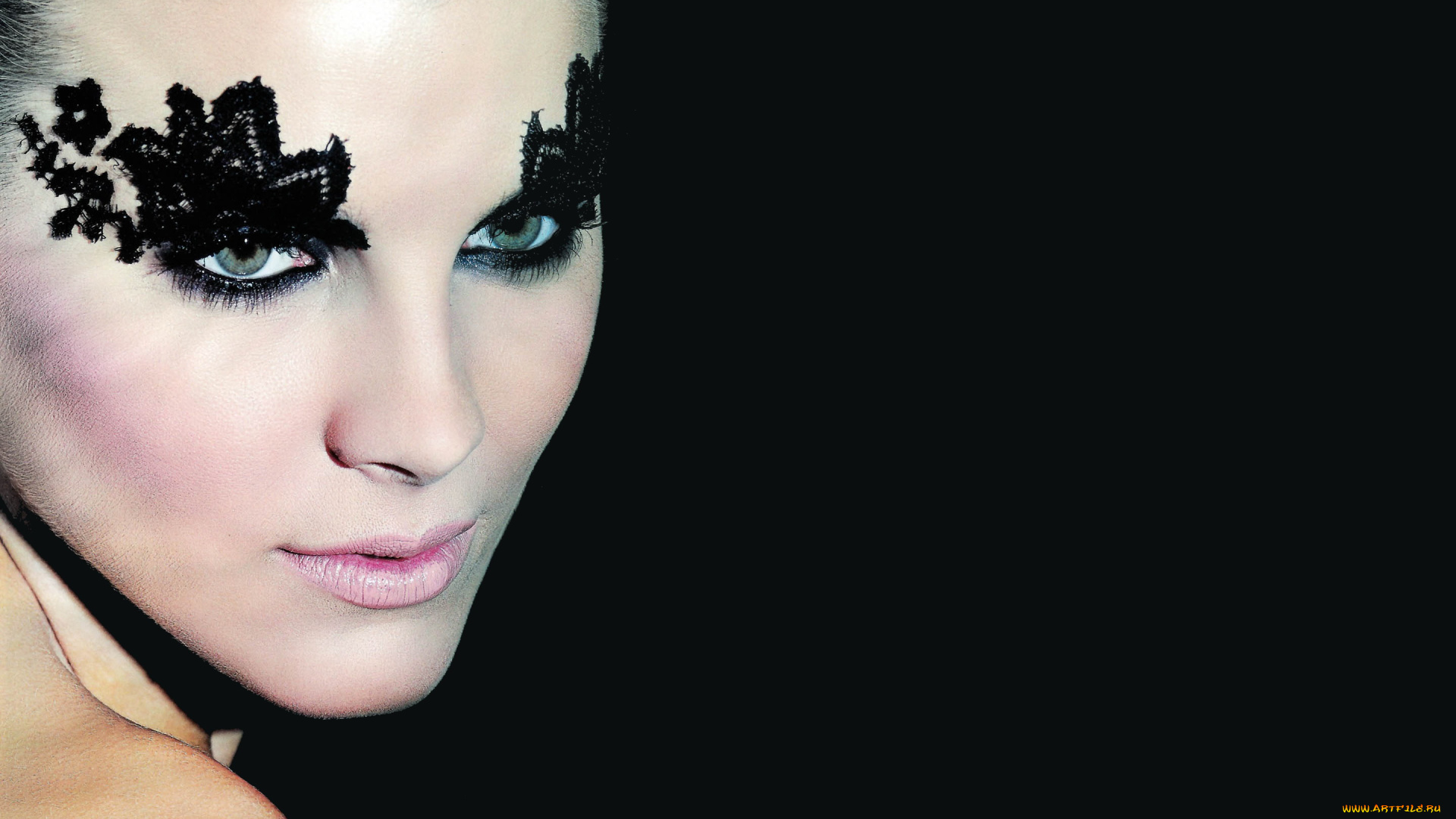 девушки, -unsort, , лица, , портреты, лицо, макияж, кружево, креатив