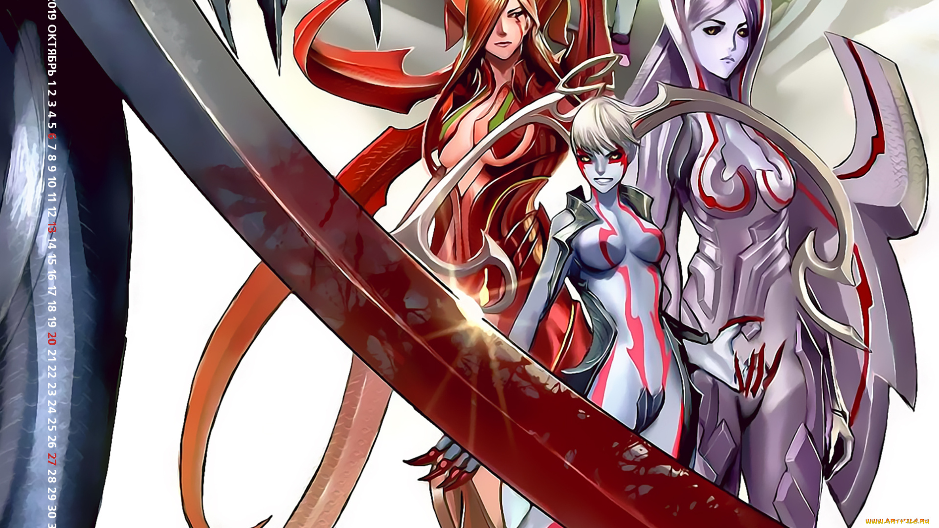 календари, аниме, calendar, девушка, 2019