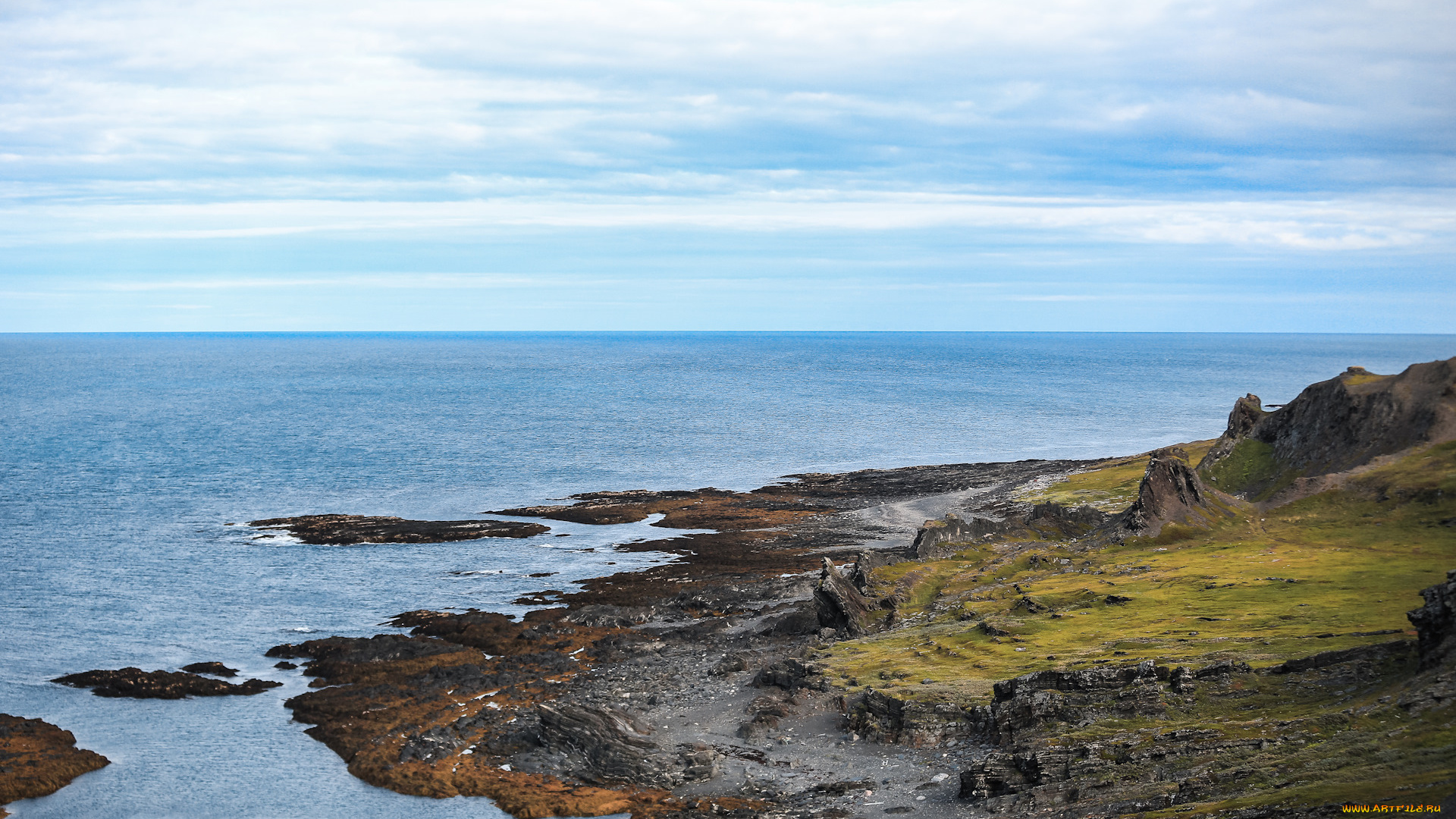 полуостров, рыбачий, природа, побережье, россия, берег, море, рыбачий, полуостров