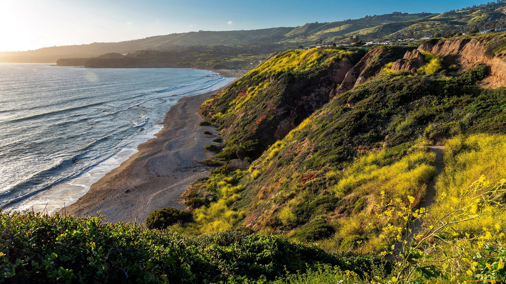 природа, побережье, скалы, море