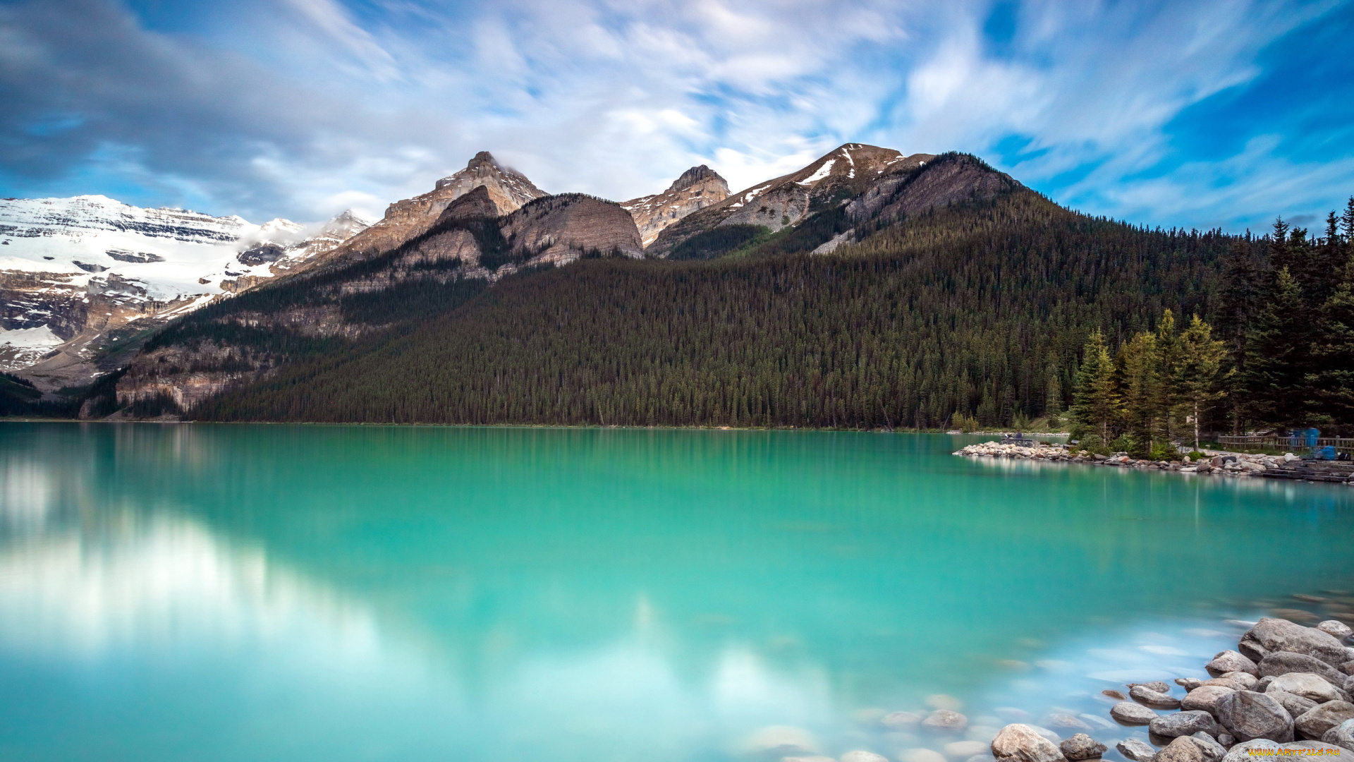 природа, реки, озера, горы, река, отражение