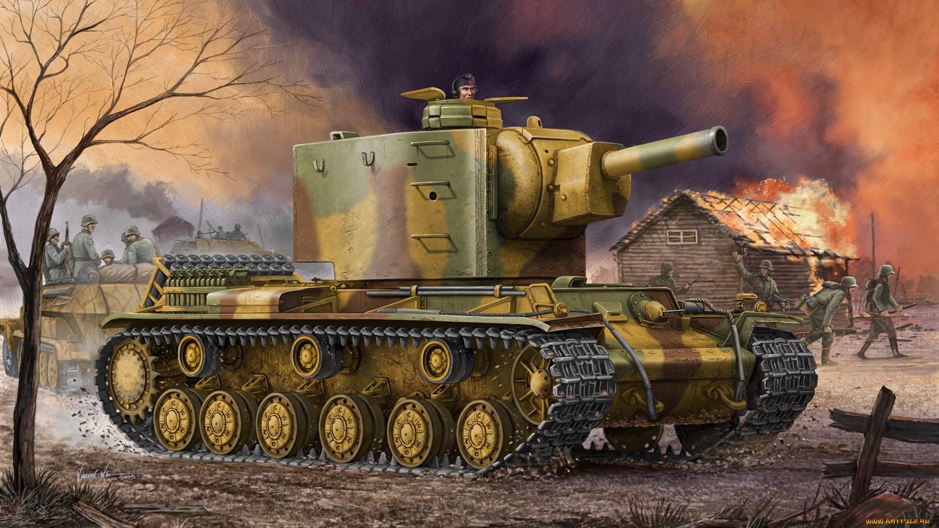 рисованное, армия, кв-2