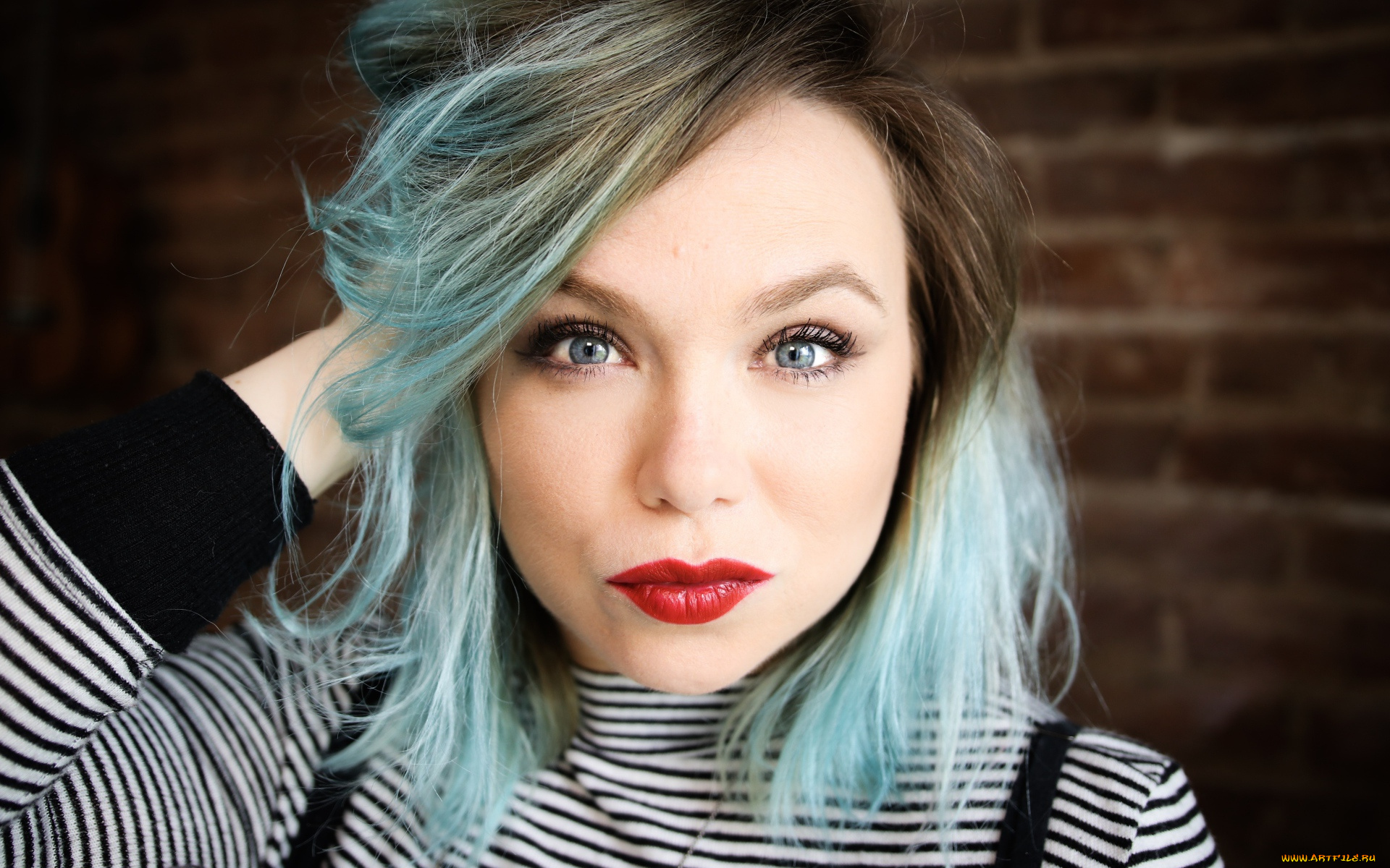 девушки, -unsort, , лица, , портреты, лицо, свитер, голубые, волосы, amanda, fuller