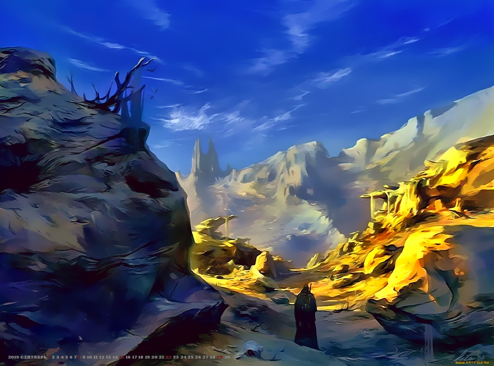 календари, фэнтези, человек, calendar, 2019, природа