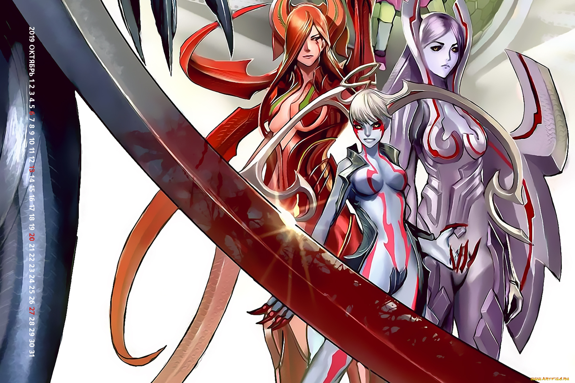 календари, аниме, calendar, девушка, 2019