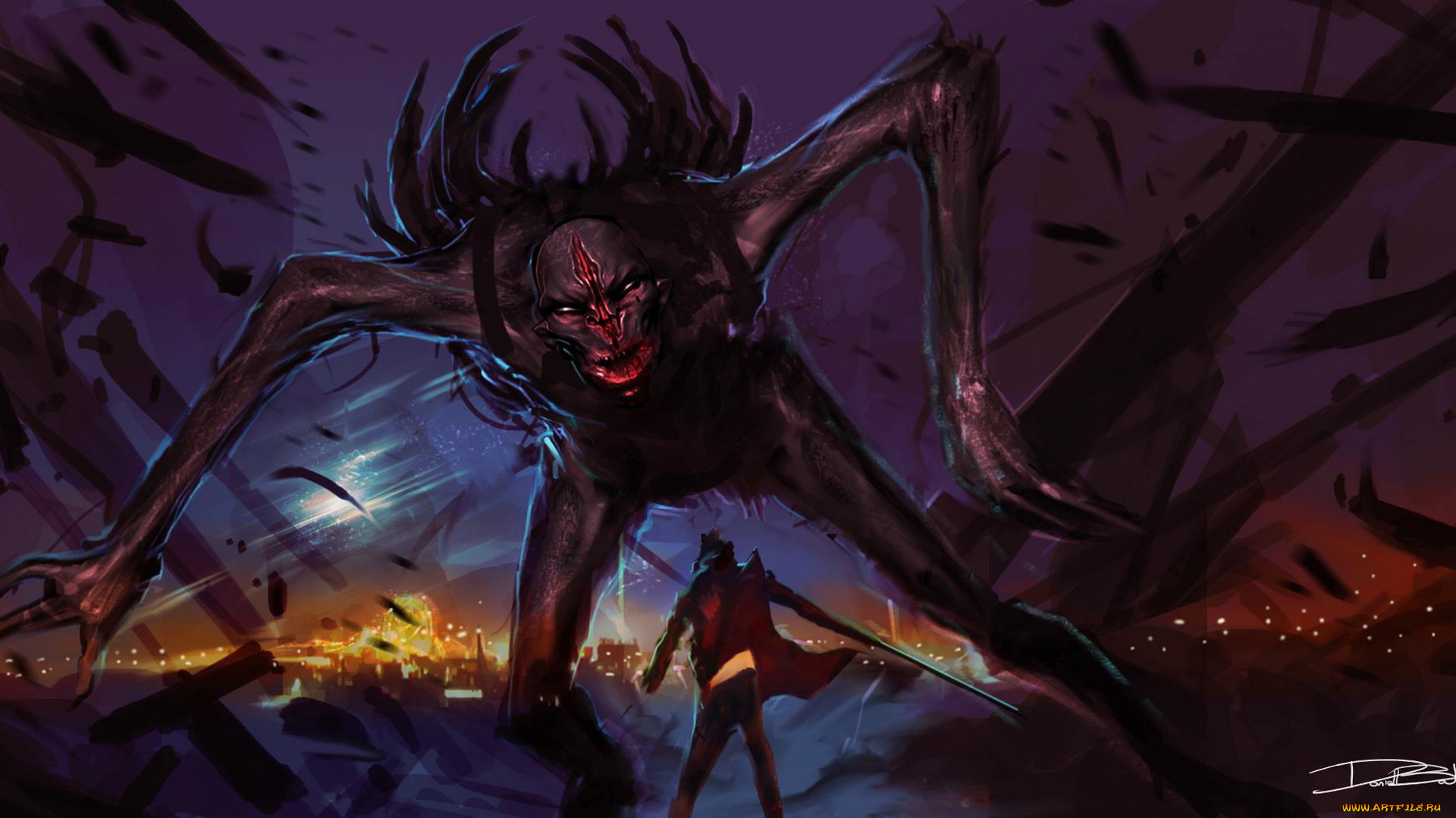 devil, may, cry, видео, игры, монстр, человек, город