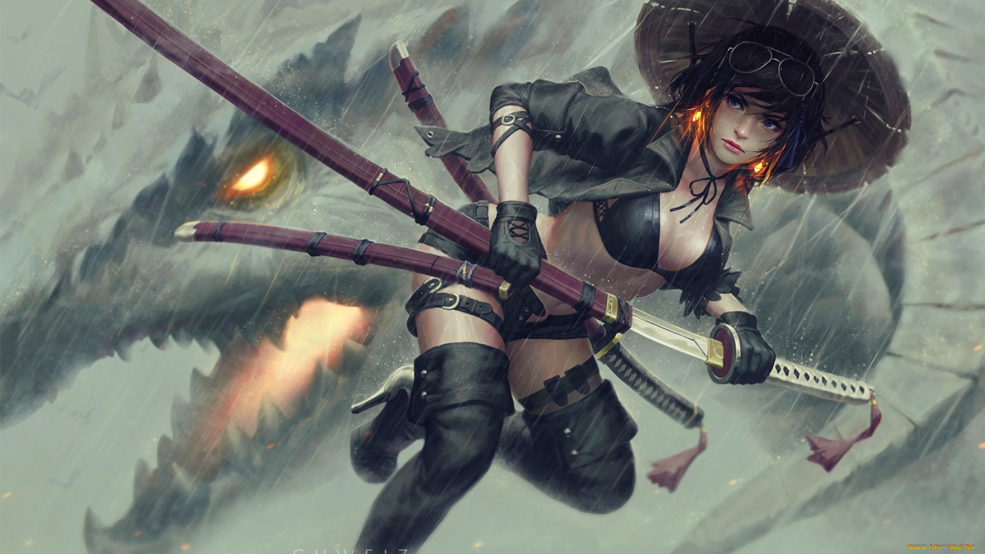 guweiz, фэнтези, красавицы, и, чудовища, девушка