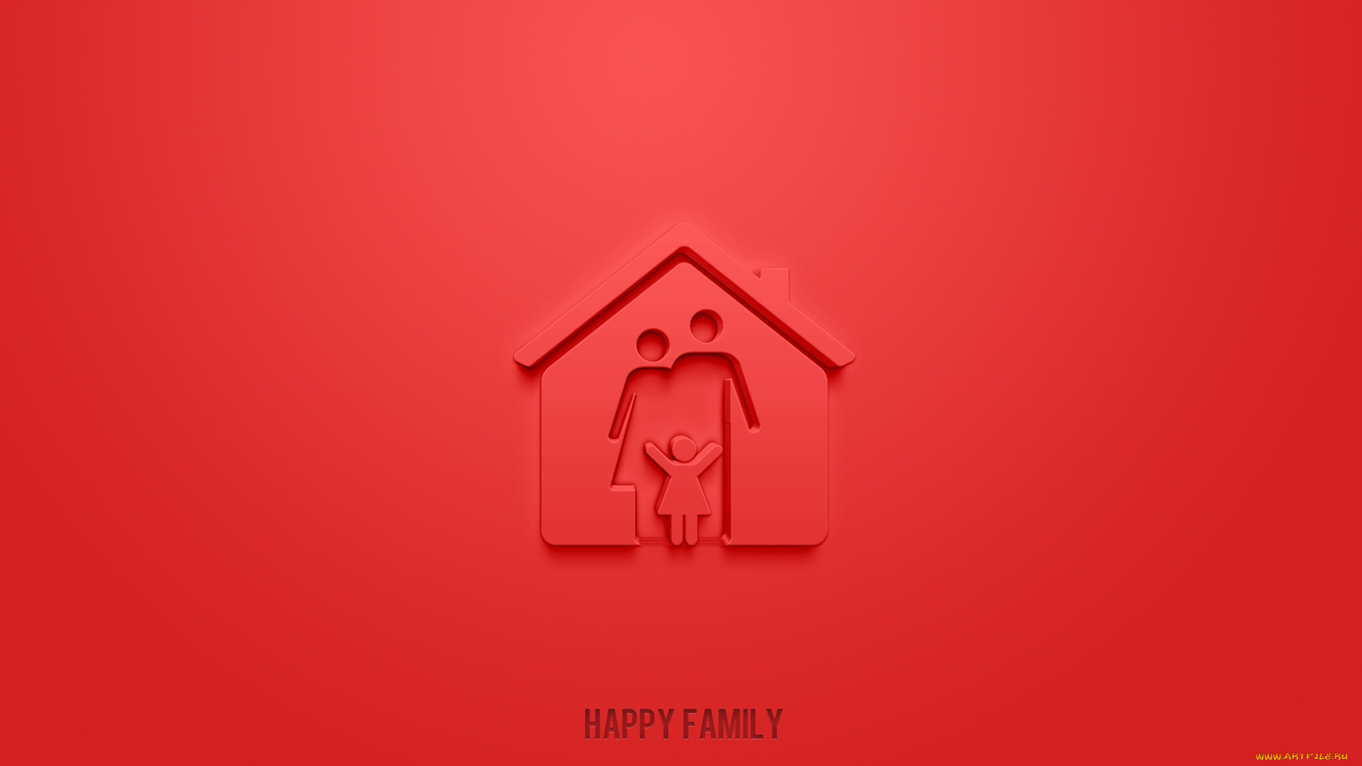 разное, надписи, , логотипы, , знаки, счастливая, семья, 3d, значок, красный, фон, символы, cемья, значек, счастливый, знак, семьи