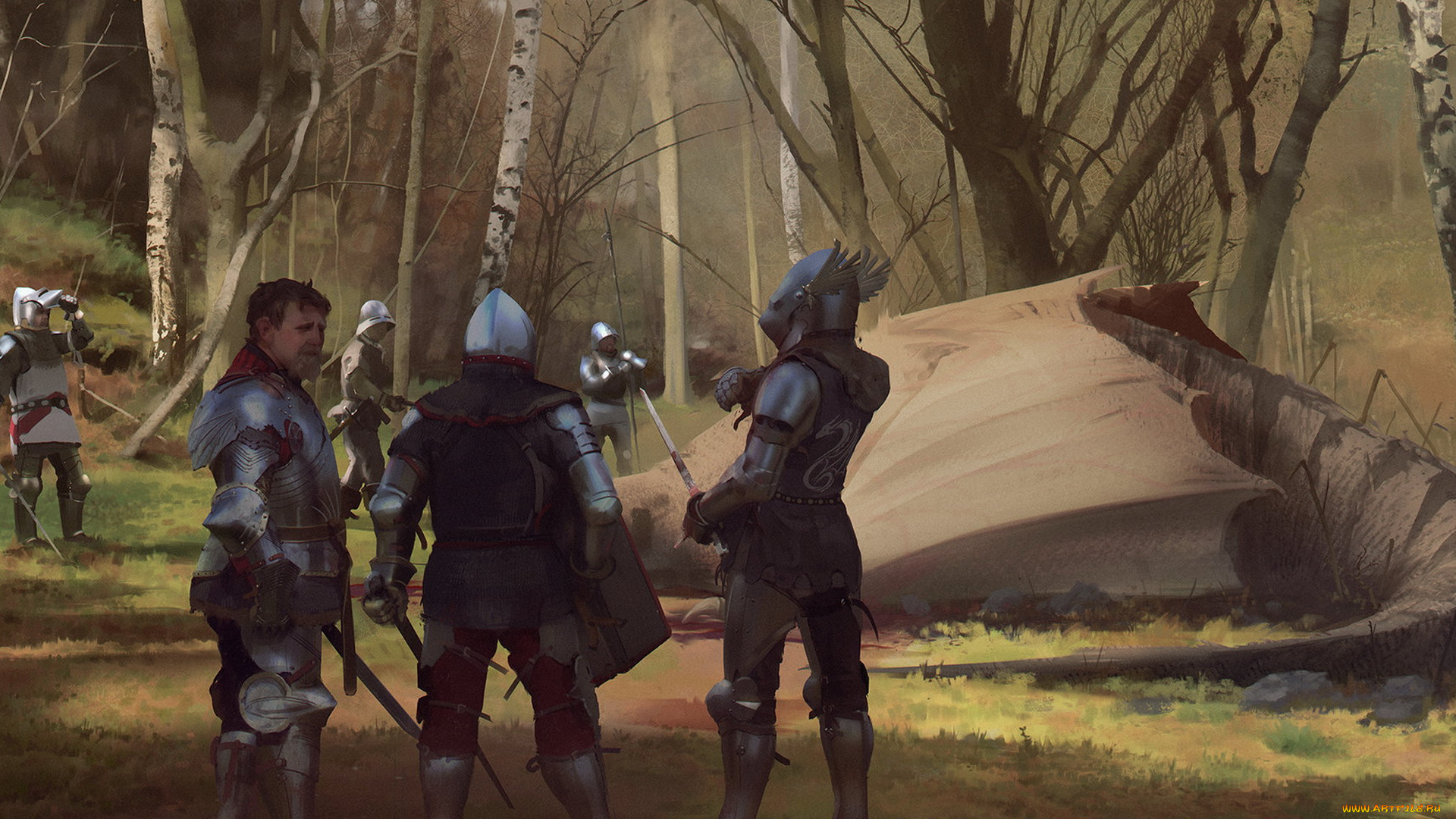 видео, игры, dungeons, &, dragons, online, рыцари, дракон, лес