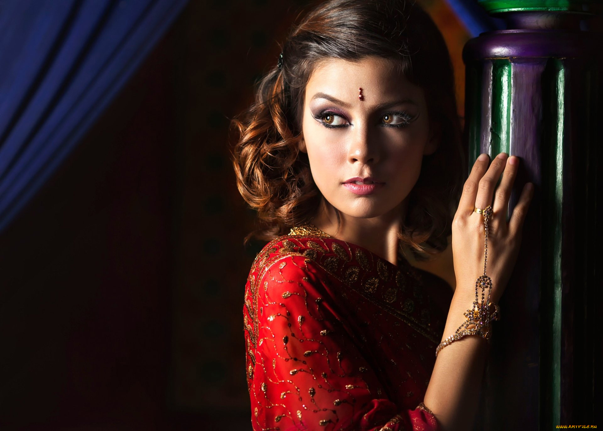 девушки, -, брюнетки, , шатенки, макияж, рыжие, волосы, украшения