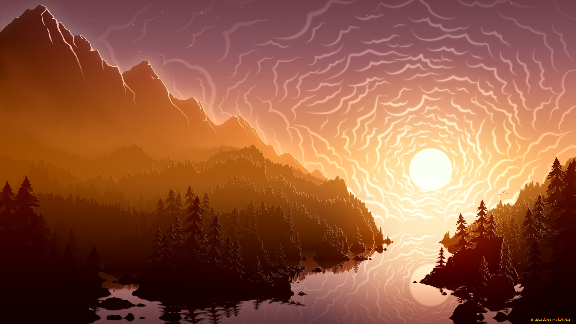 векторная, графика, природа, , nature, природа