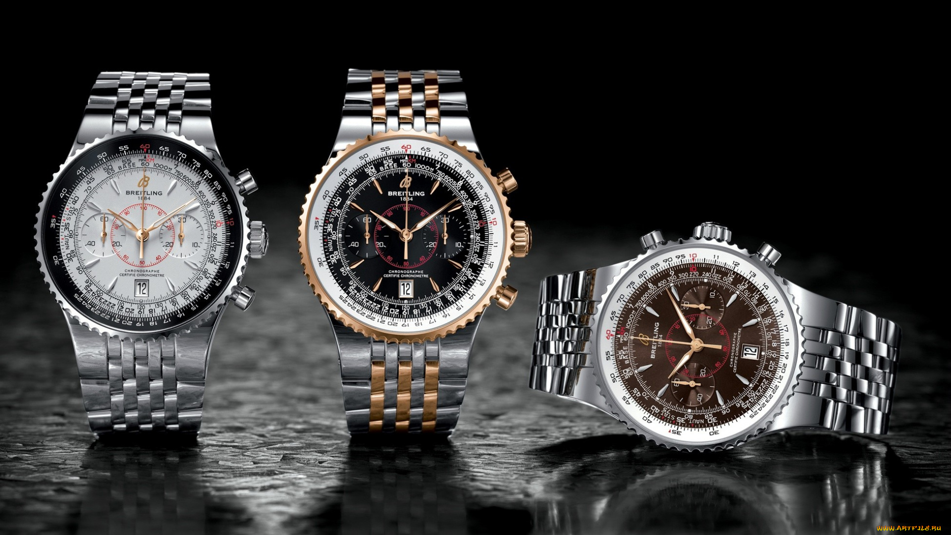 бренды, breitling, роскошь, цифры, часы, браслет, наручные, роскошные, простой, фон, черный