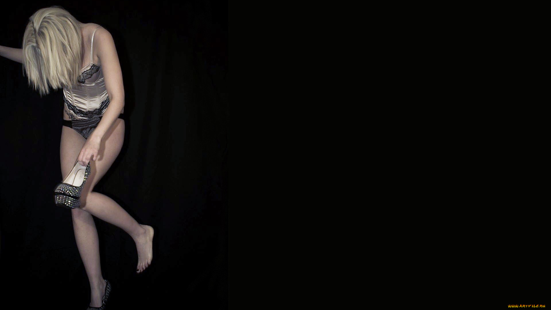 девушки, -, блондинки, , светловолосые, блондинка, белье, туфли