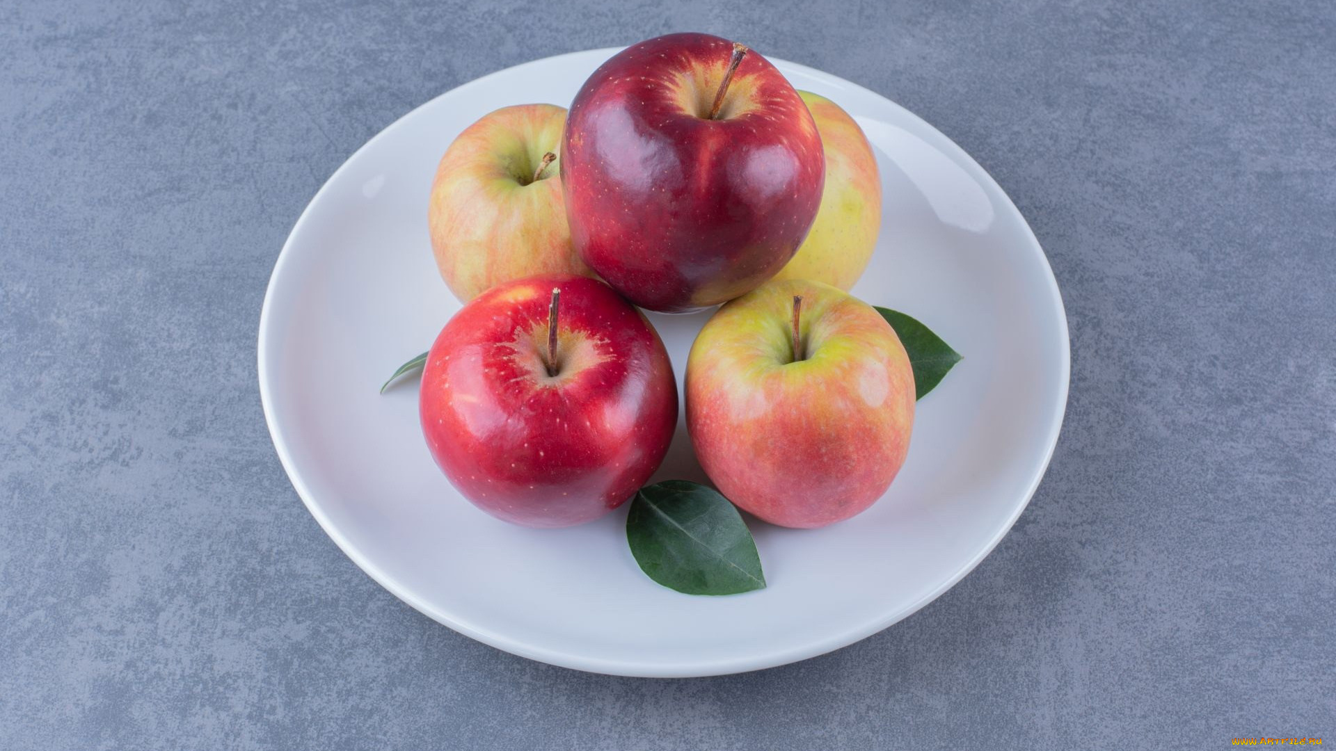 еда, яблоки, тарелка, румяные