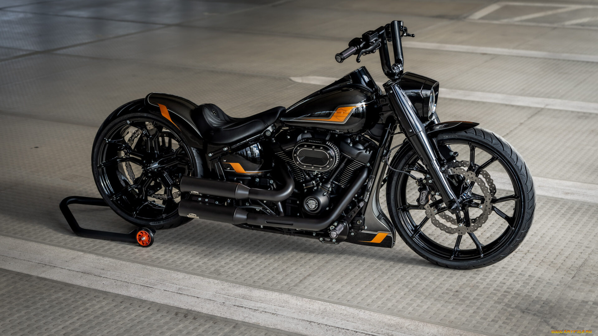 мотоциклы, harley-davidson, softail, fat, boy, 114, customized, big, atlas, tuning, bikes