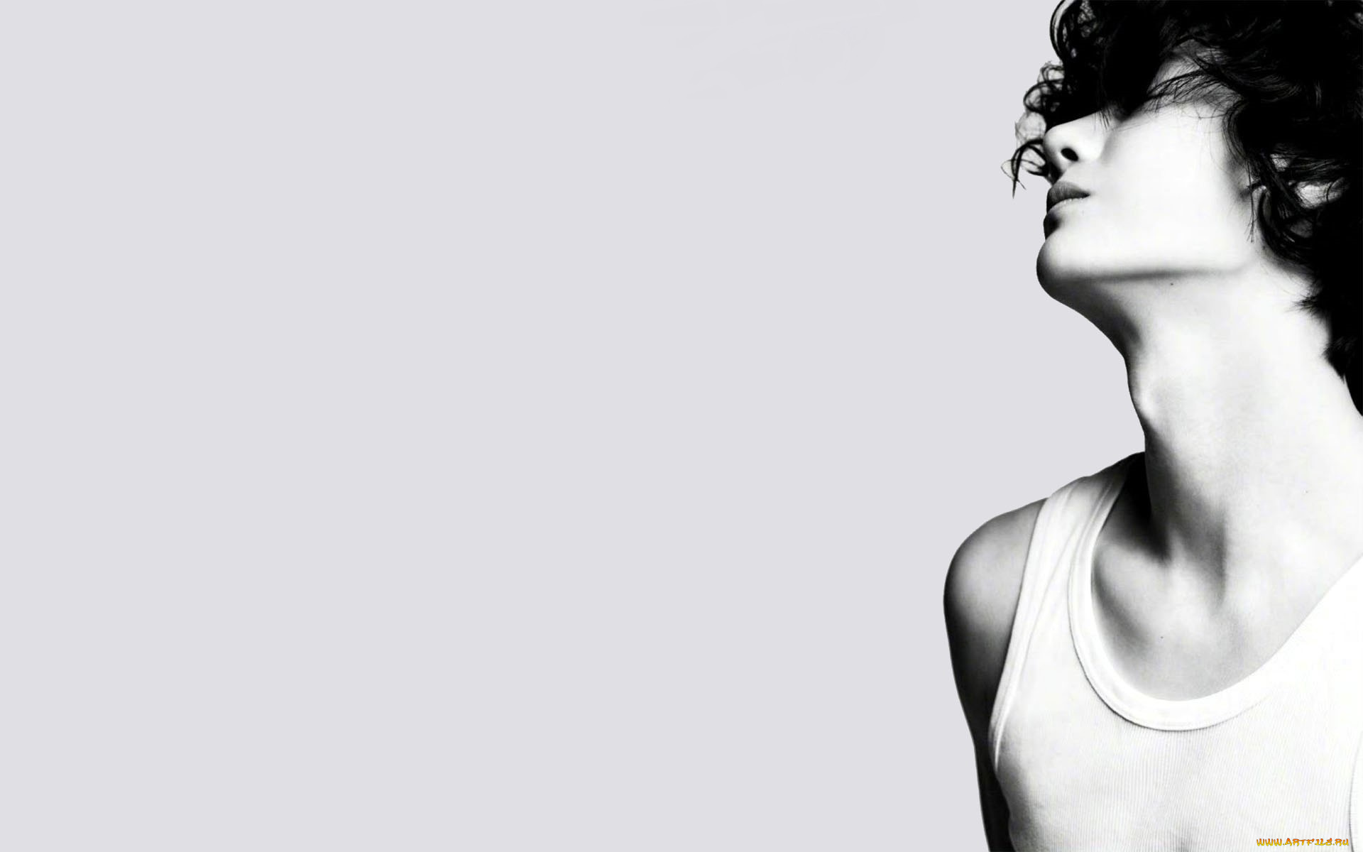 мужчины, wang, yi, bo, актер, лицо, кудри, майка