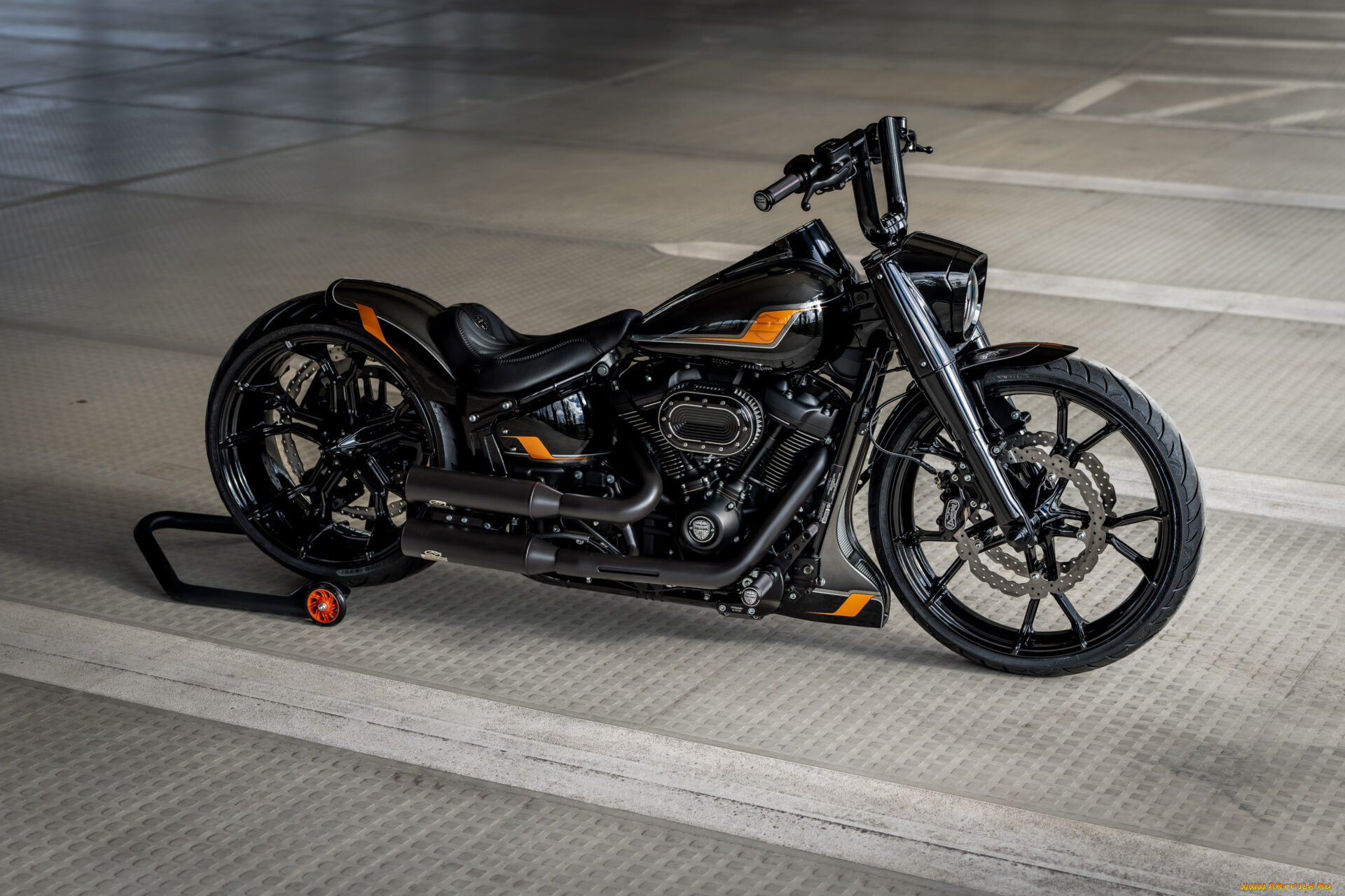 мотоциклы, harley-davidson, softail, fat, boy, 114, customized, big, atlas, tuning, bikes