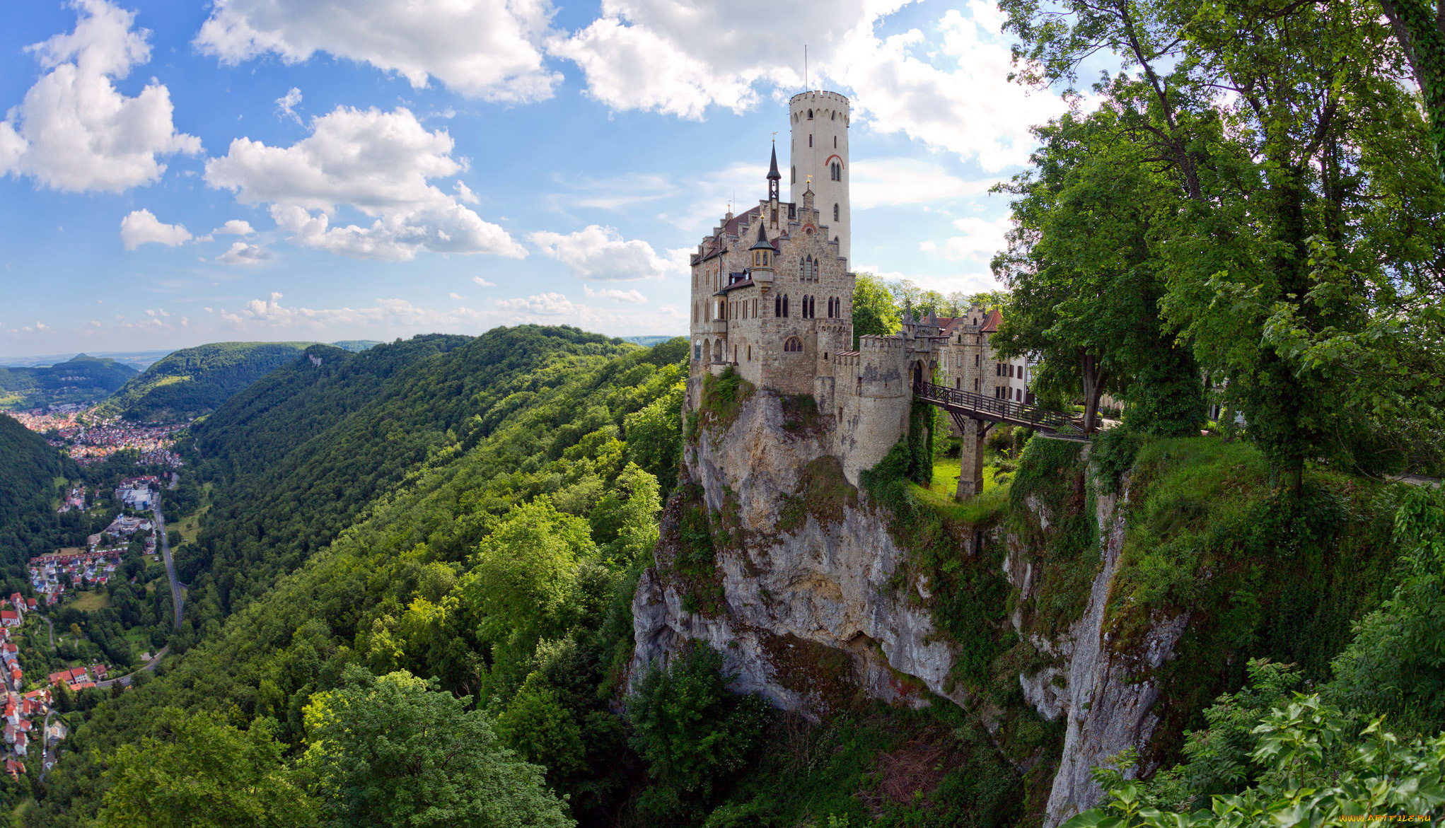 lichtenstein, castle, germany, города, замки, германии, lichtenstein, castle