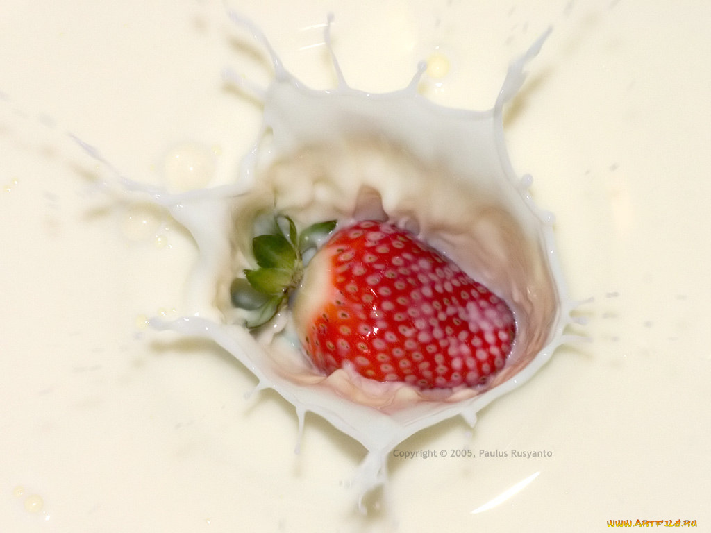 еда, клубника, земляника